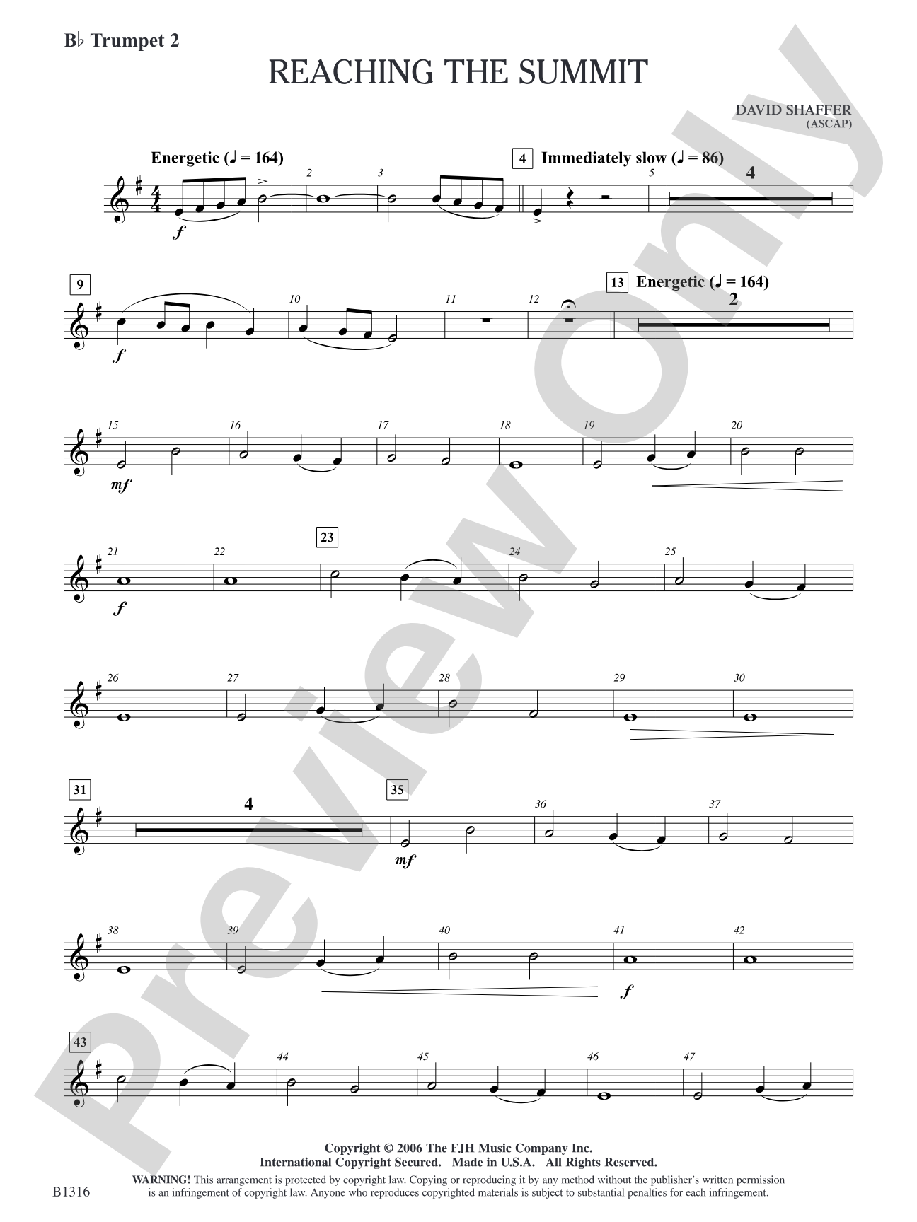 Reaching the Summit: B-flat Trumpet 2