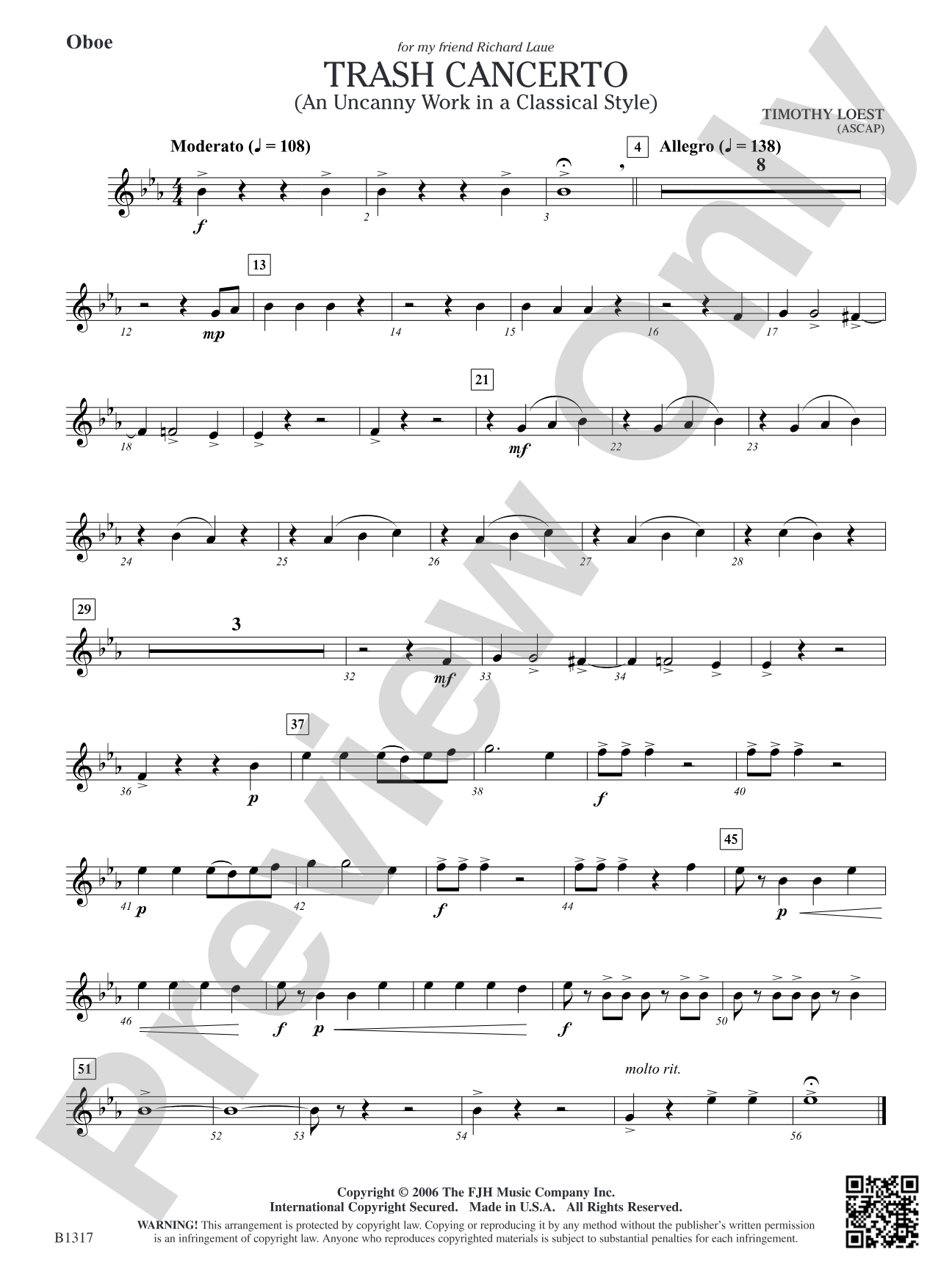 Trash Cancerto (An Uncanny Work in a Classical Style): Oboe