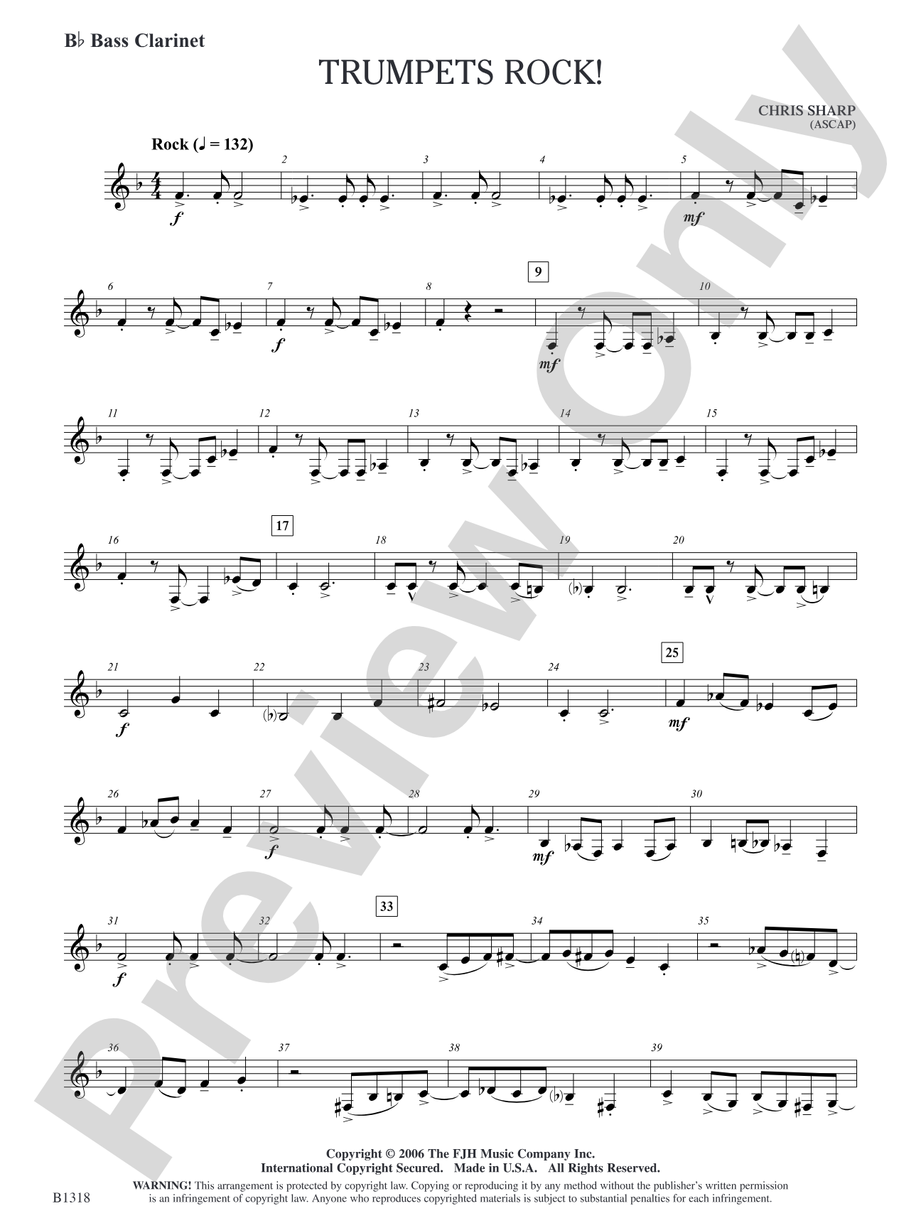 Trumpets Rock!: B-flat Bass Clarinet