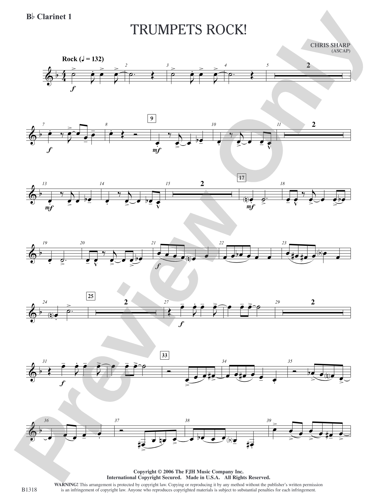 Trumpets Rock!: B-flat Clarinet 1