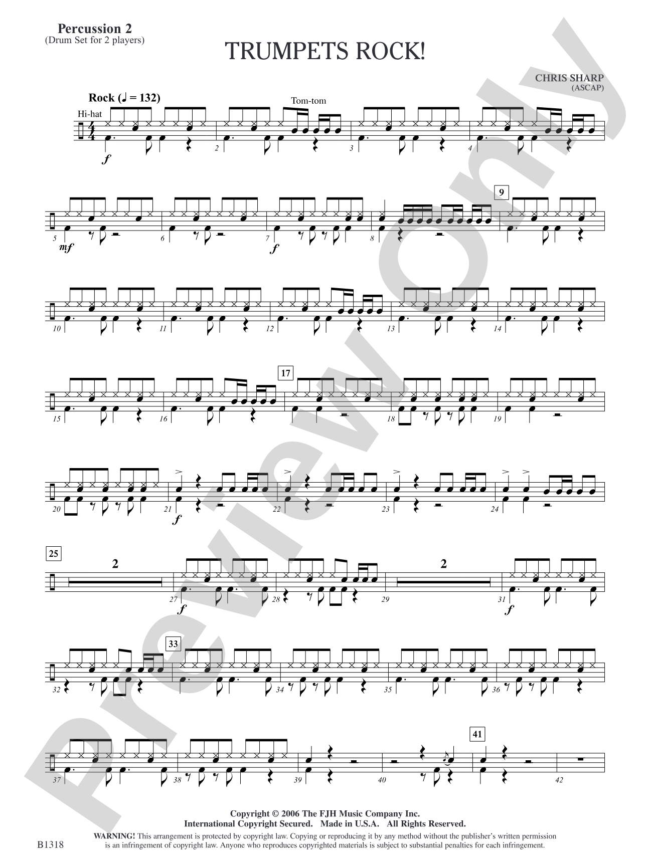 Trumpets Rock!: Opt. Percussion 2