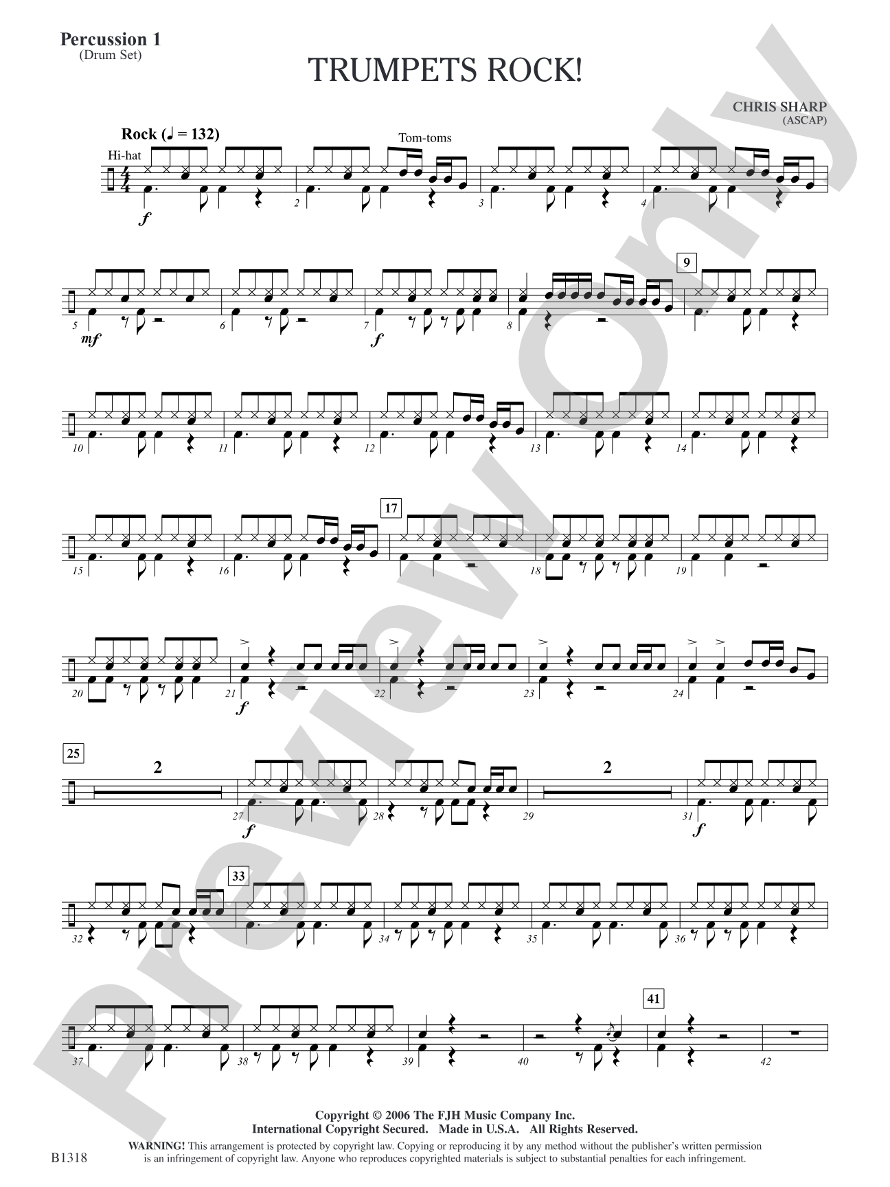 Trumpets Rock!: Percussion 1