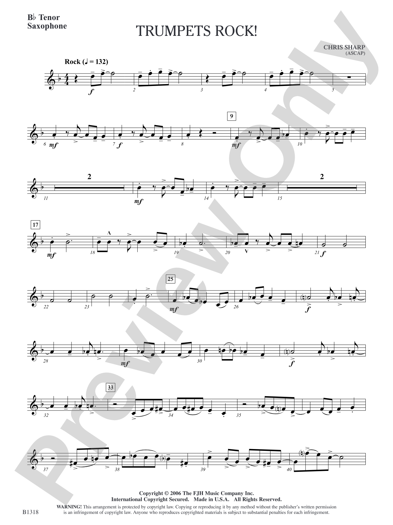 Trumpets Rock!: B-flat Tenor Saxophone
