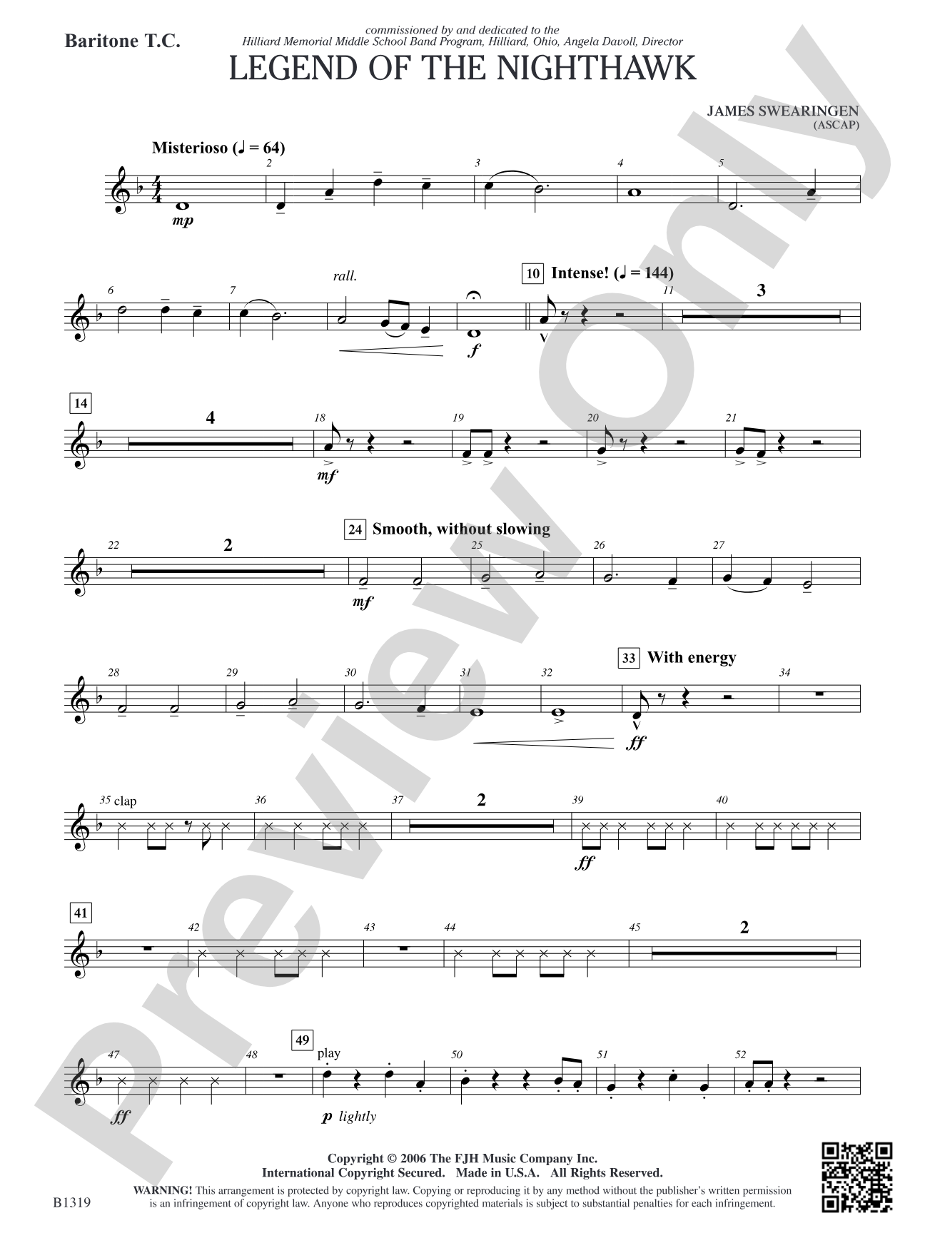 Legend of the Nighthawk: Baritone T.C.