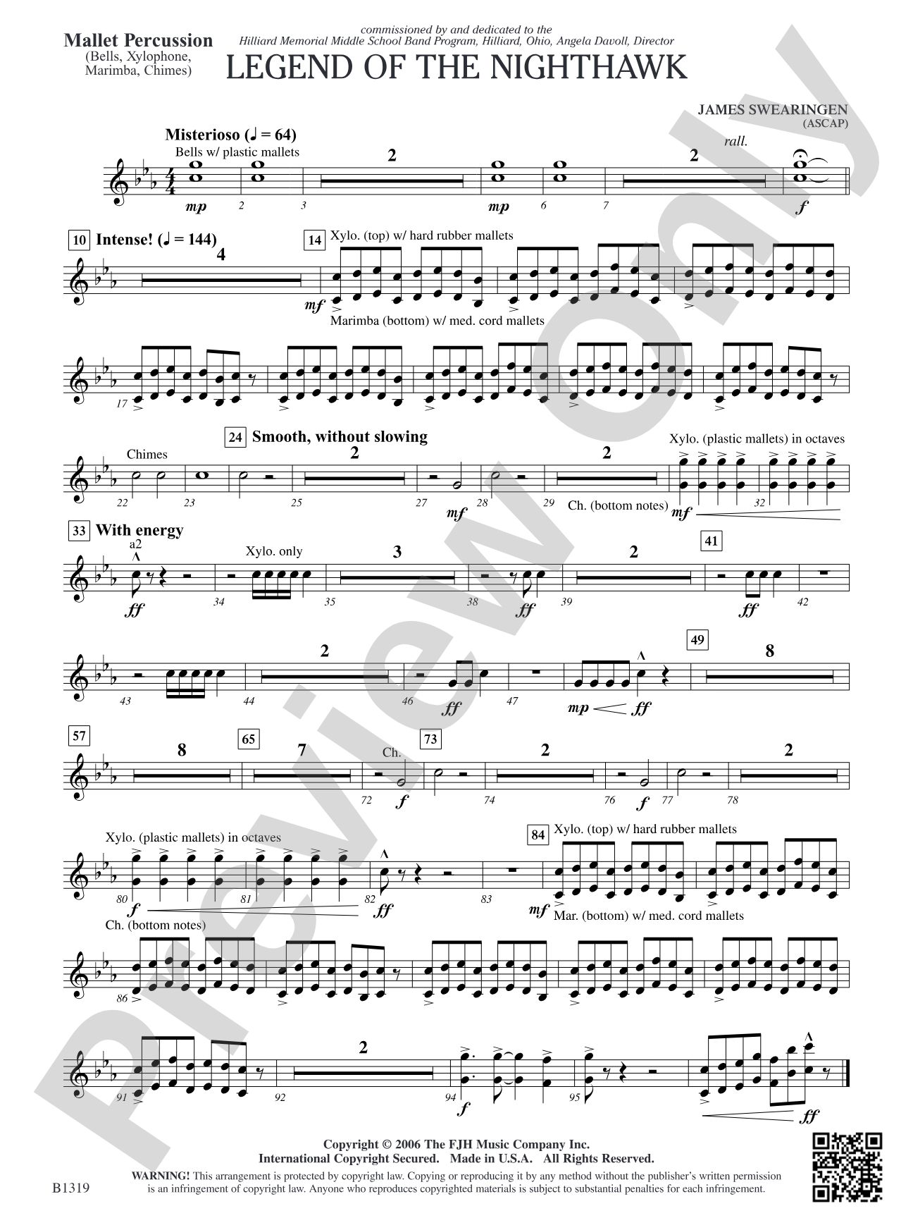 Legend of the Nighthawk: Mallet Percussion