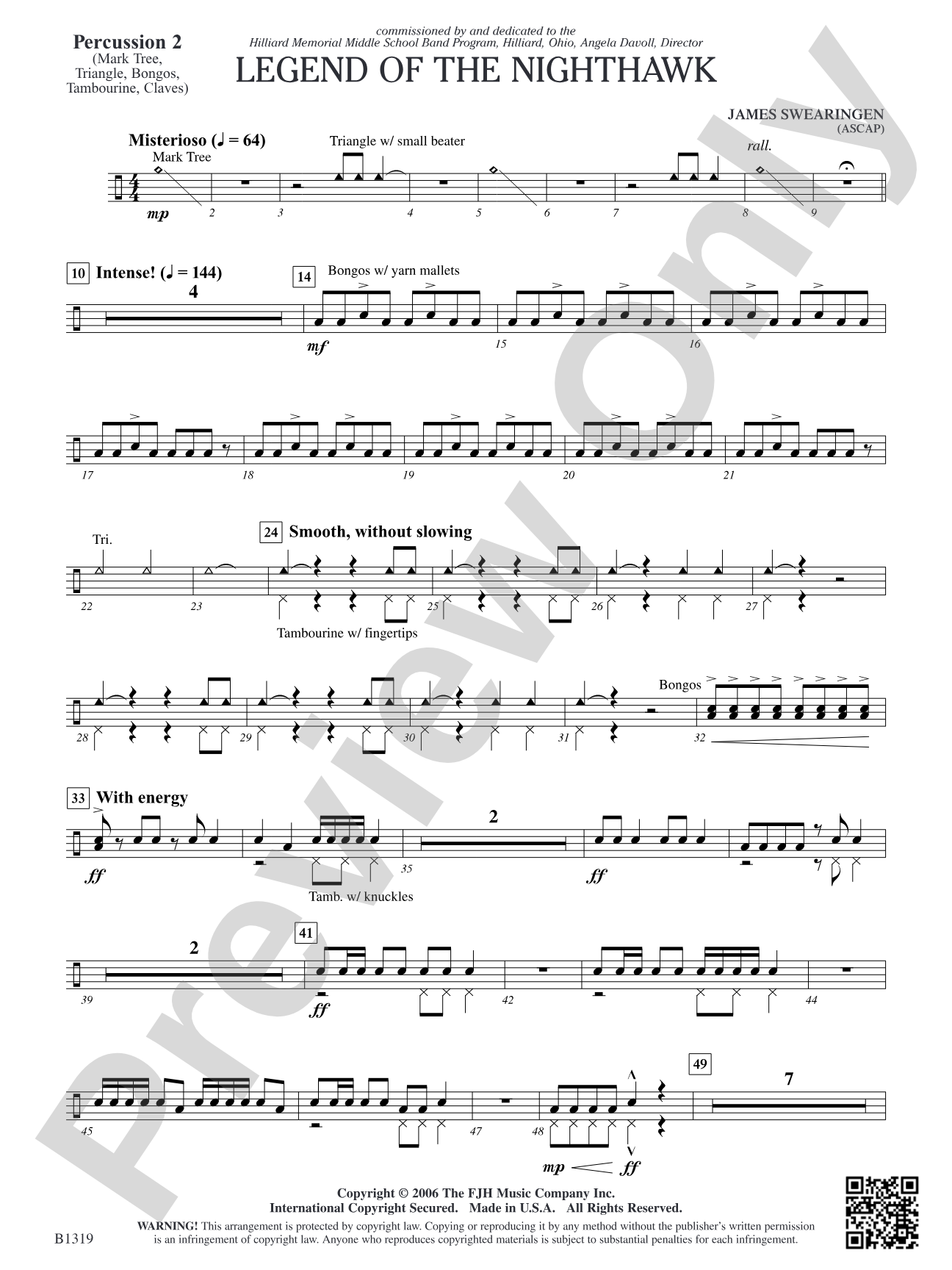 Legend of the Nighthawk: Percussion 2