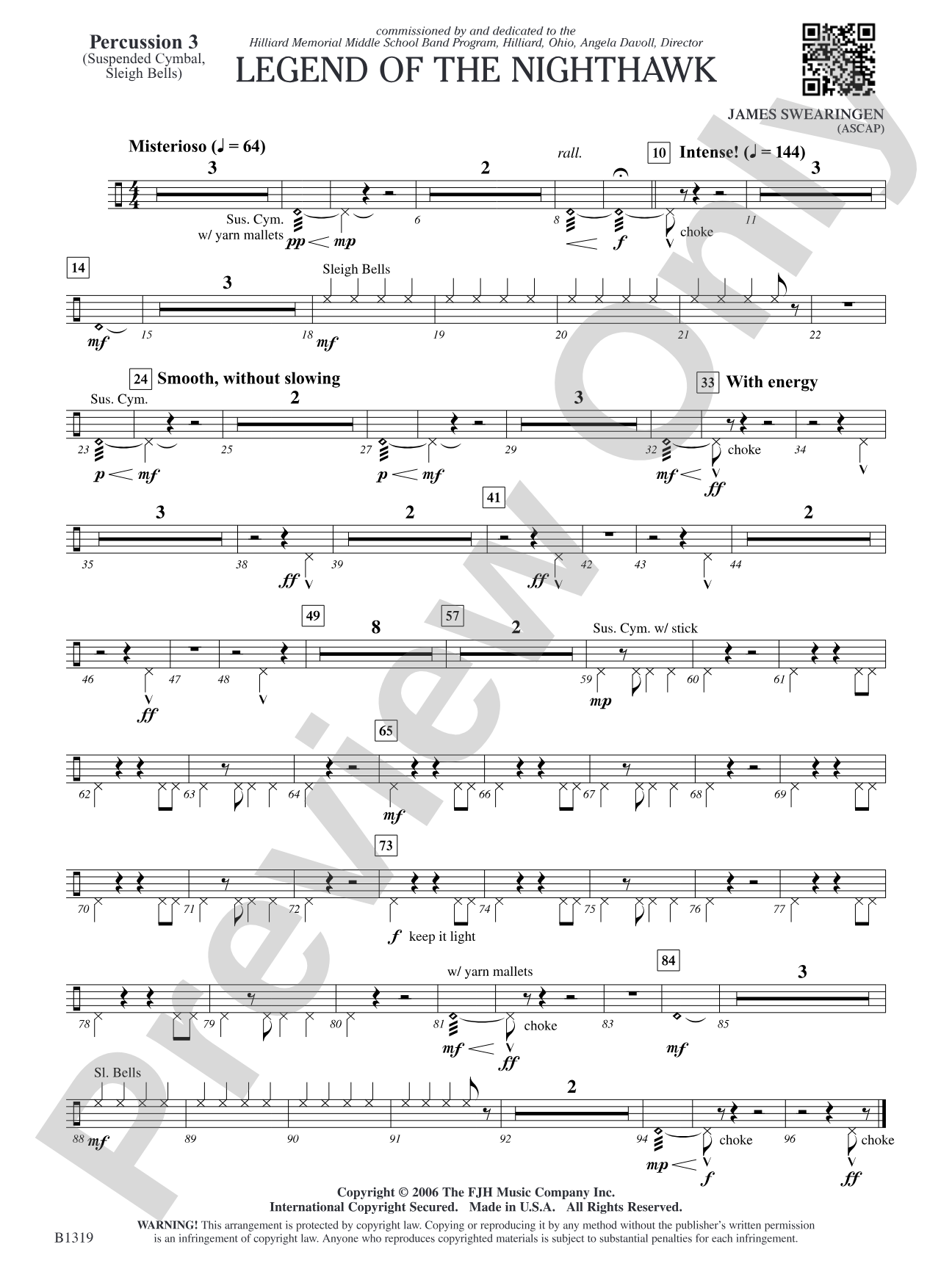 Legend of the Nighthawk: Percussion 3