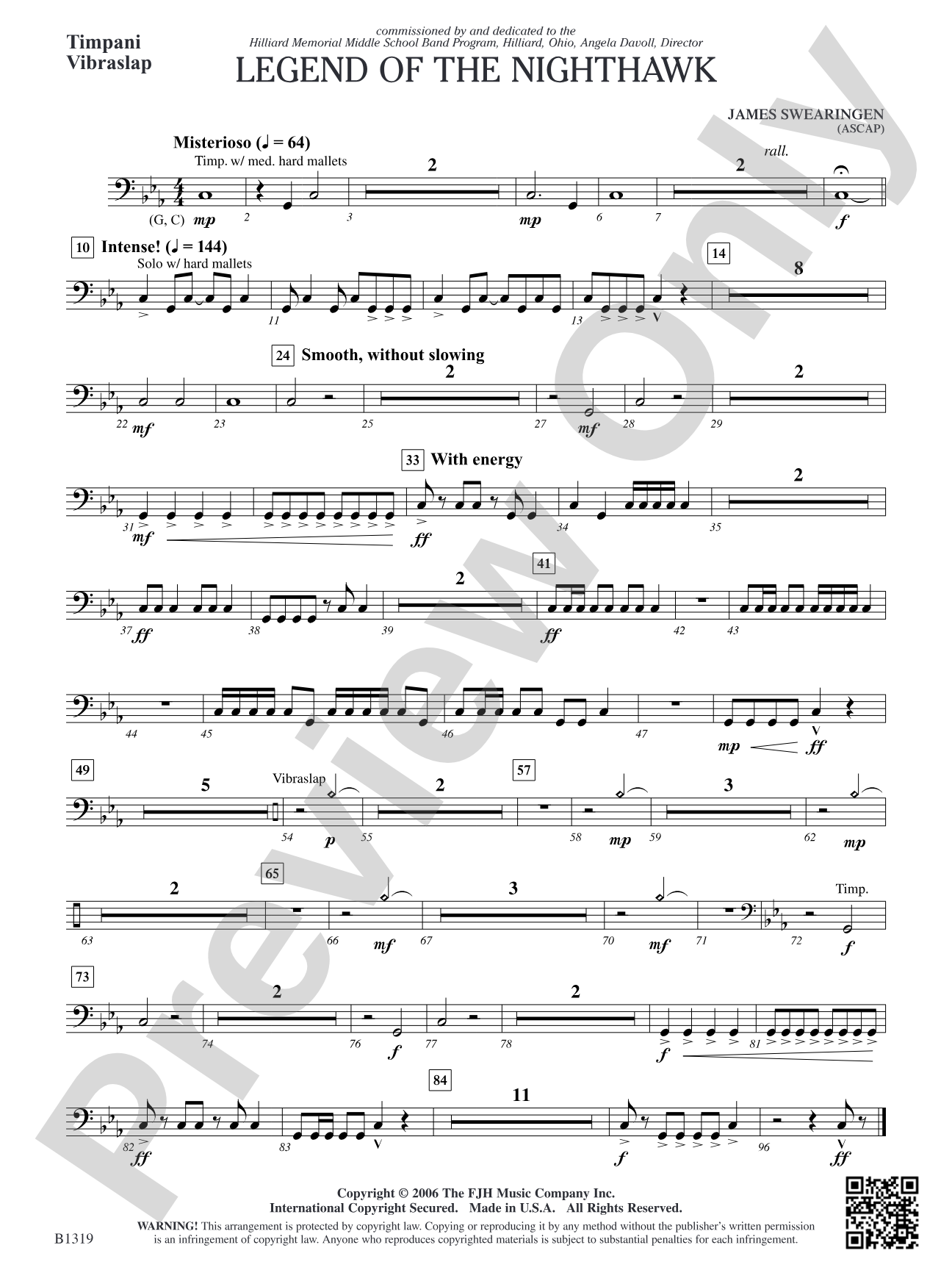 Legend of the Nighthawk: Timpani