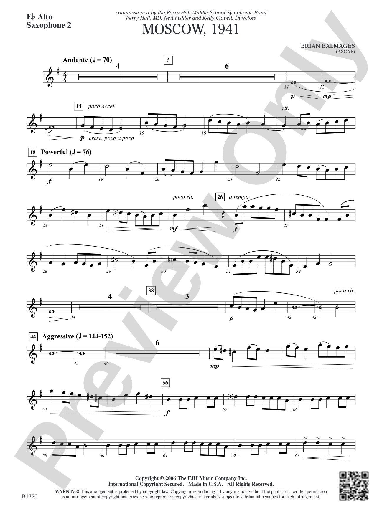Moscow, 1941: E-flat Alto Saxophone 2
