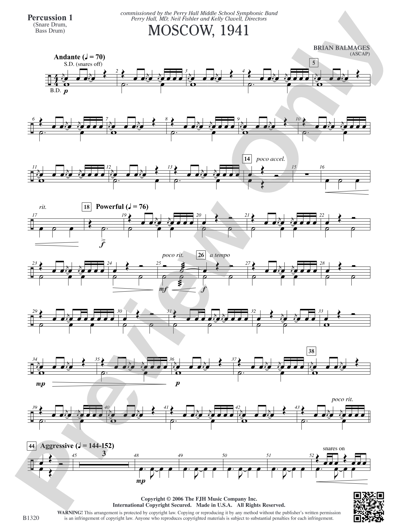 Moscow, 1941: Percussion 1