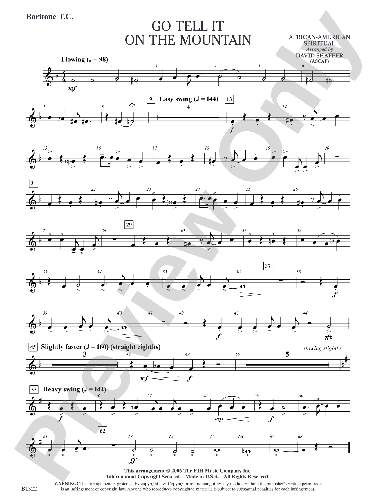 Go Tell It on the Mountain: Baritone T.C.
