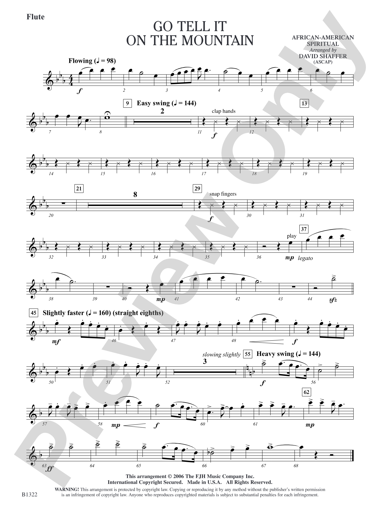 Go Tell It on the Mountain: Flute