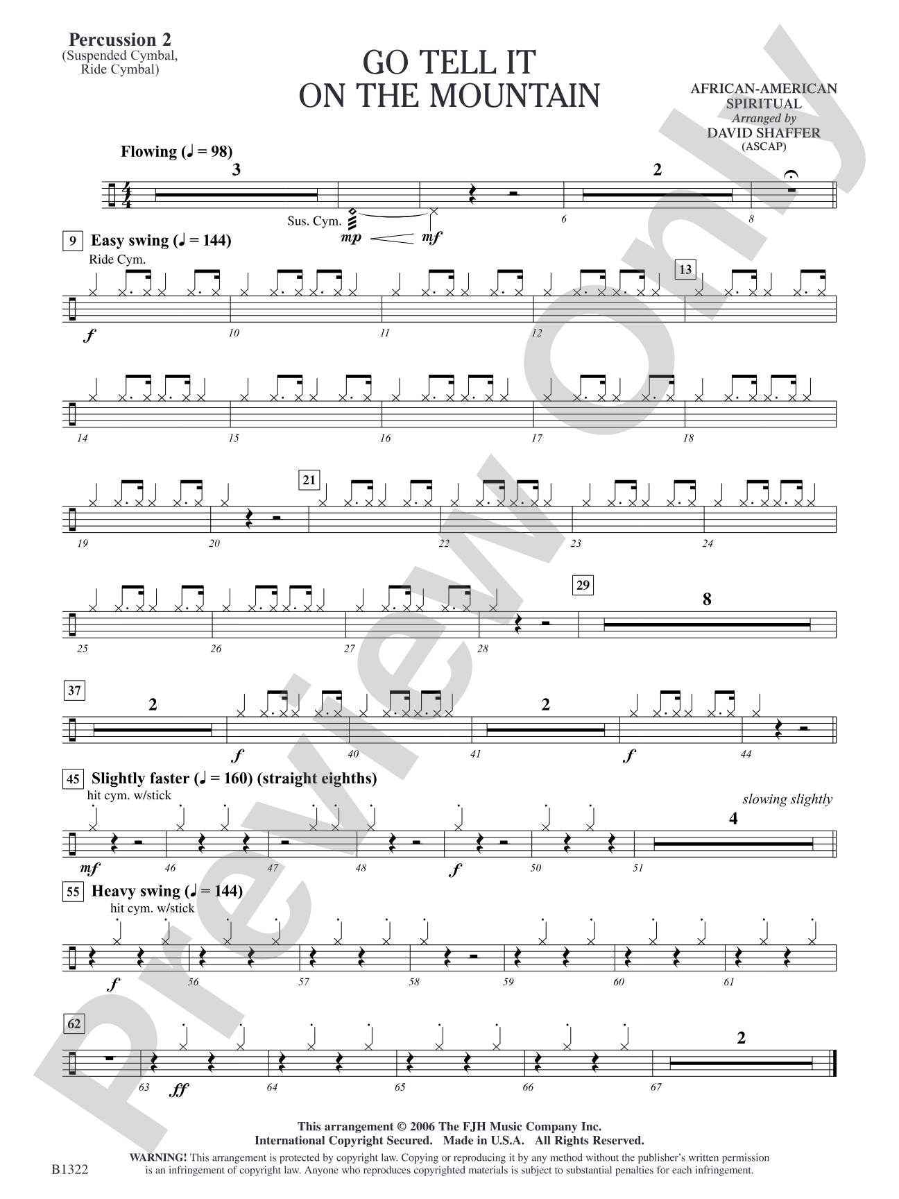 Go Tell It on the Mountain: Percussion 2