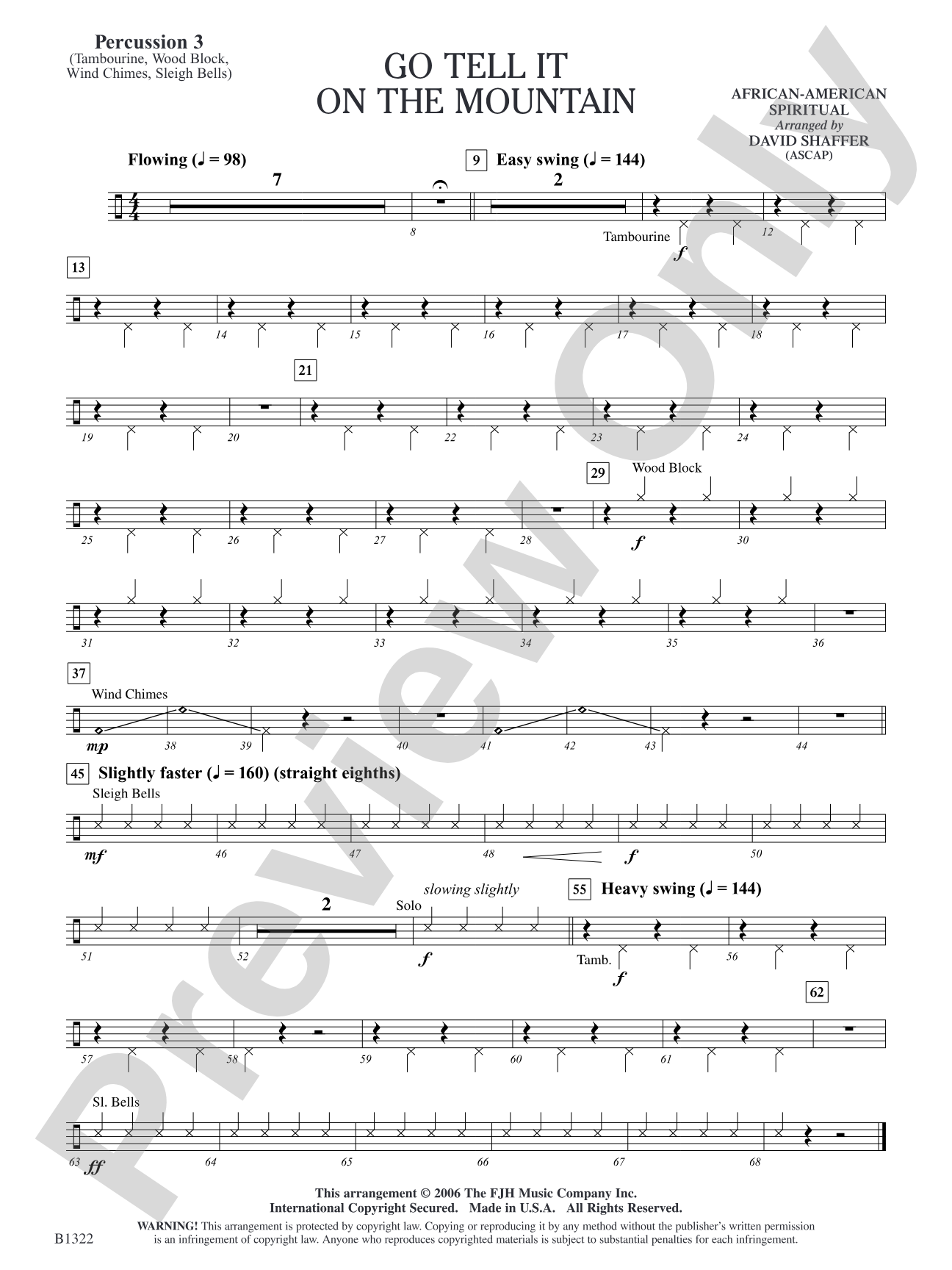 Go Tell It on the Mountain: Percussion 3