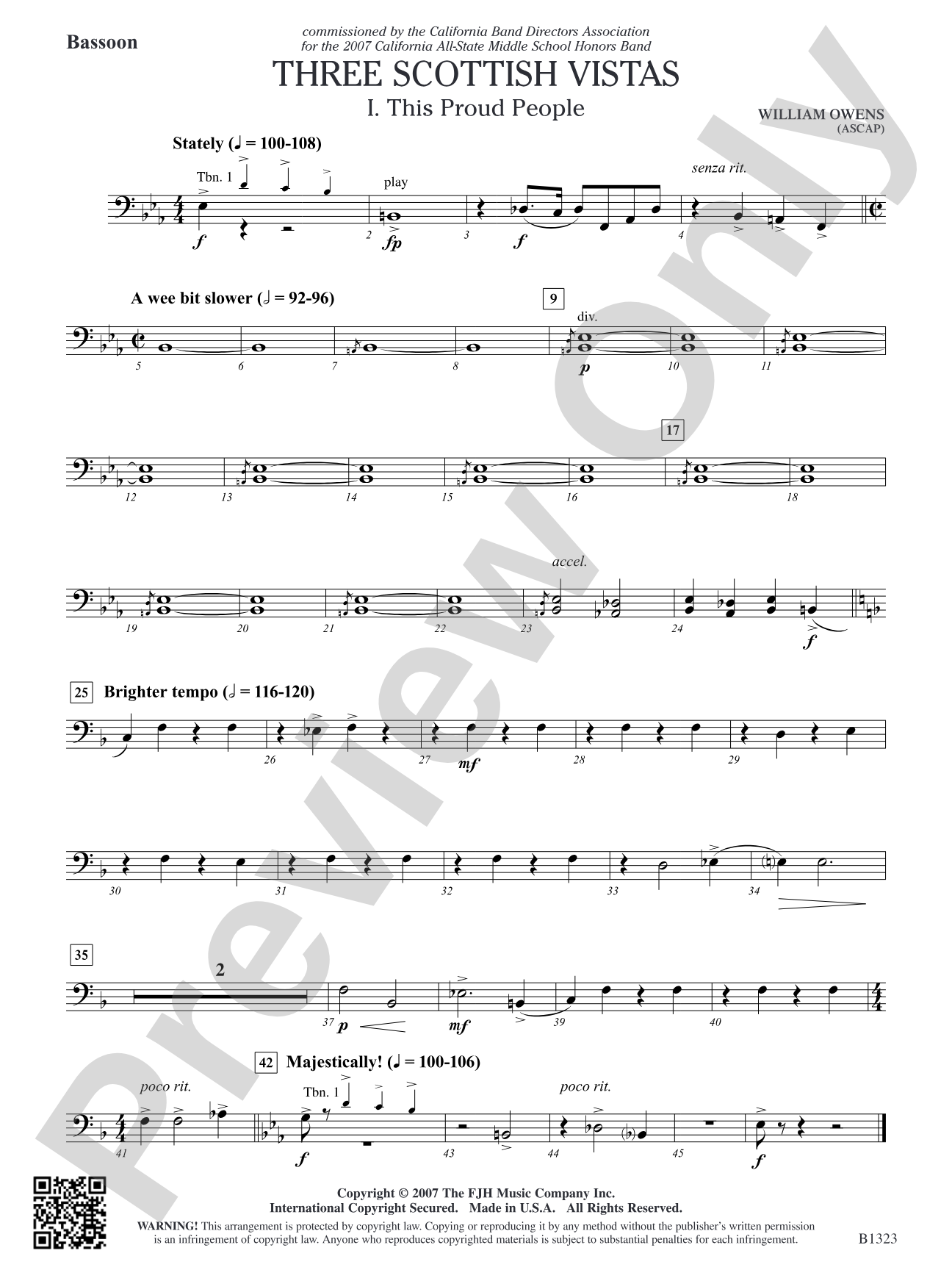 Three Scottish Vistas: Bassoon