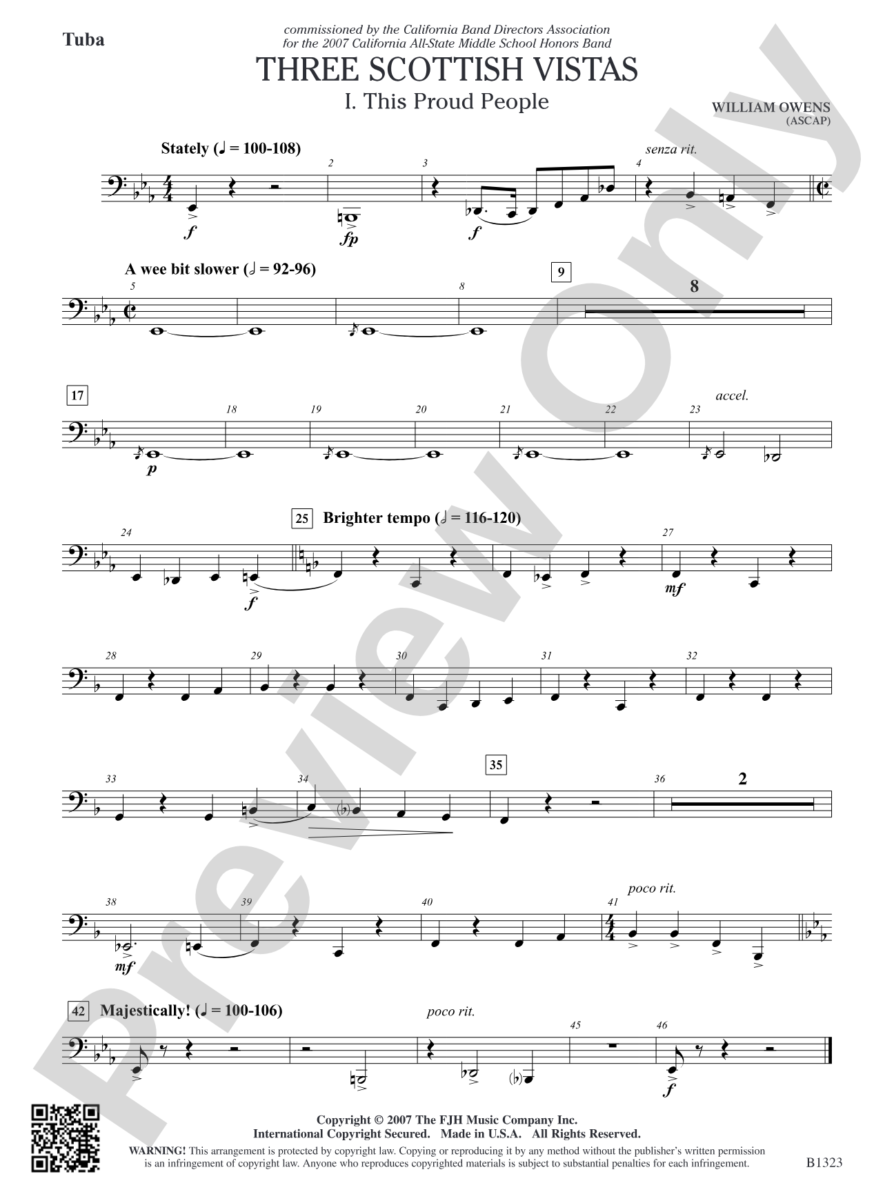 Three Scottish Vistas: Tuba