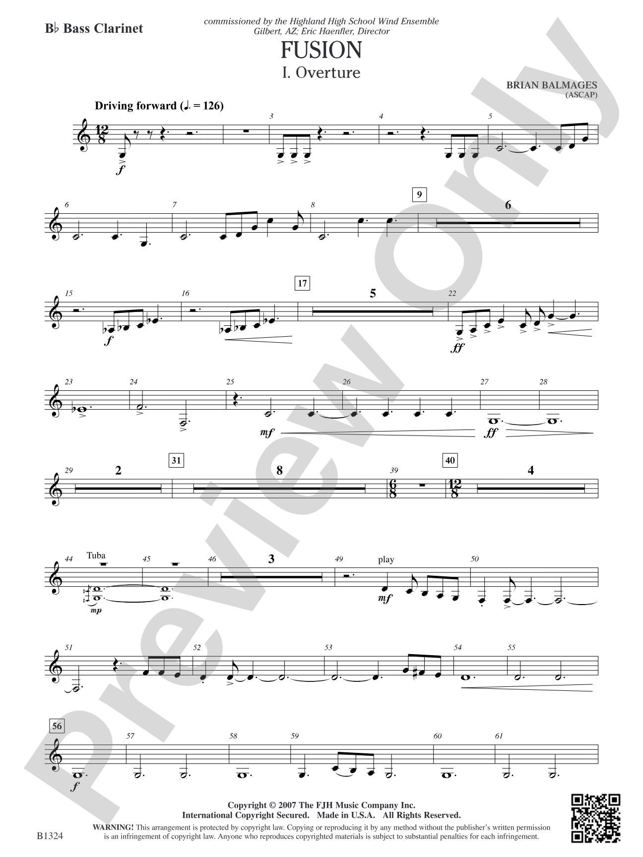 Fusion: B-flat Bass Clarinet