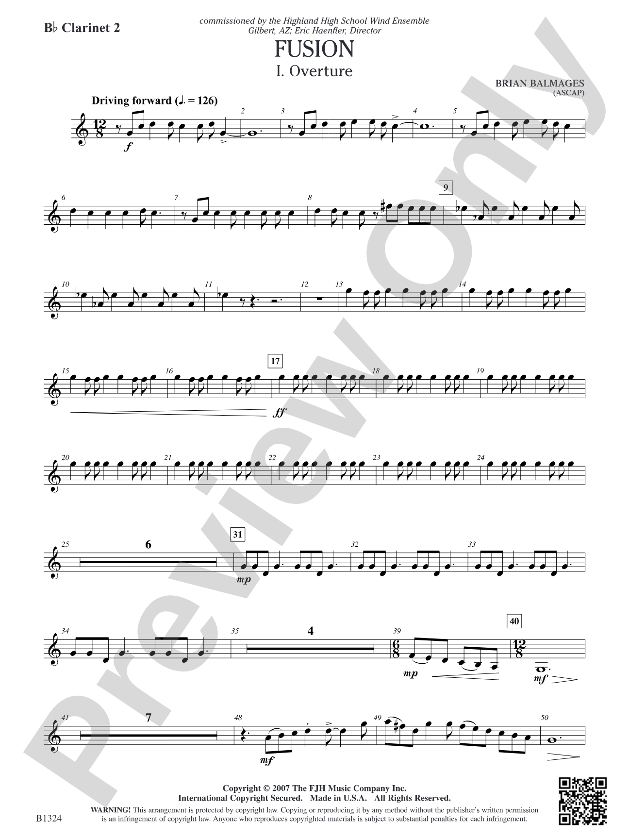 Fusion: B-flat Clarinet 2
