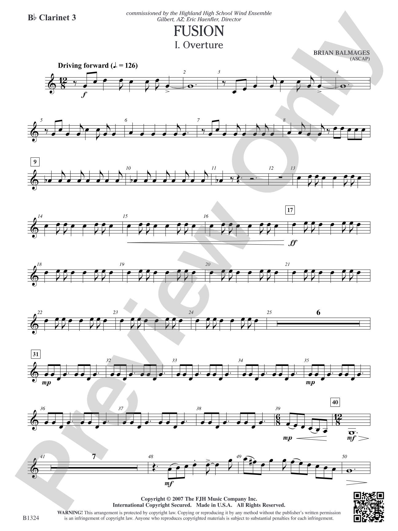 Fusion: B-flat Clarinet 3