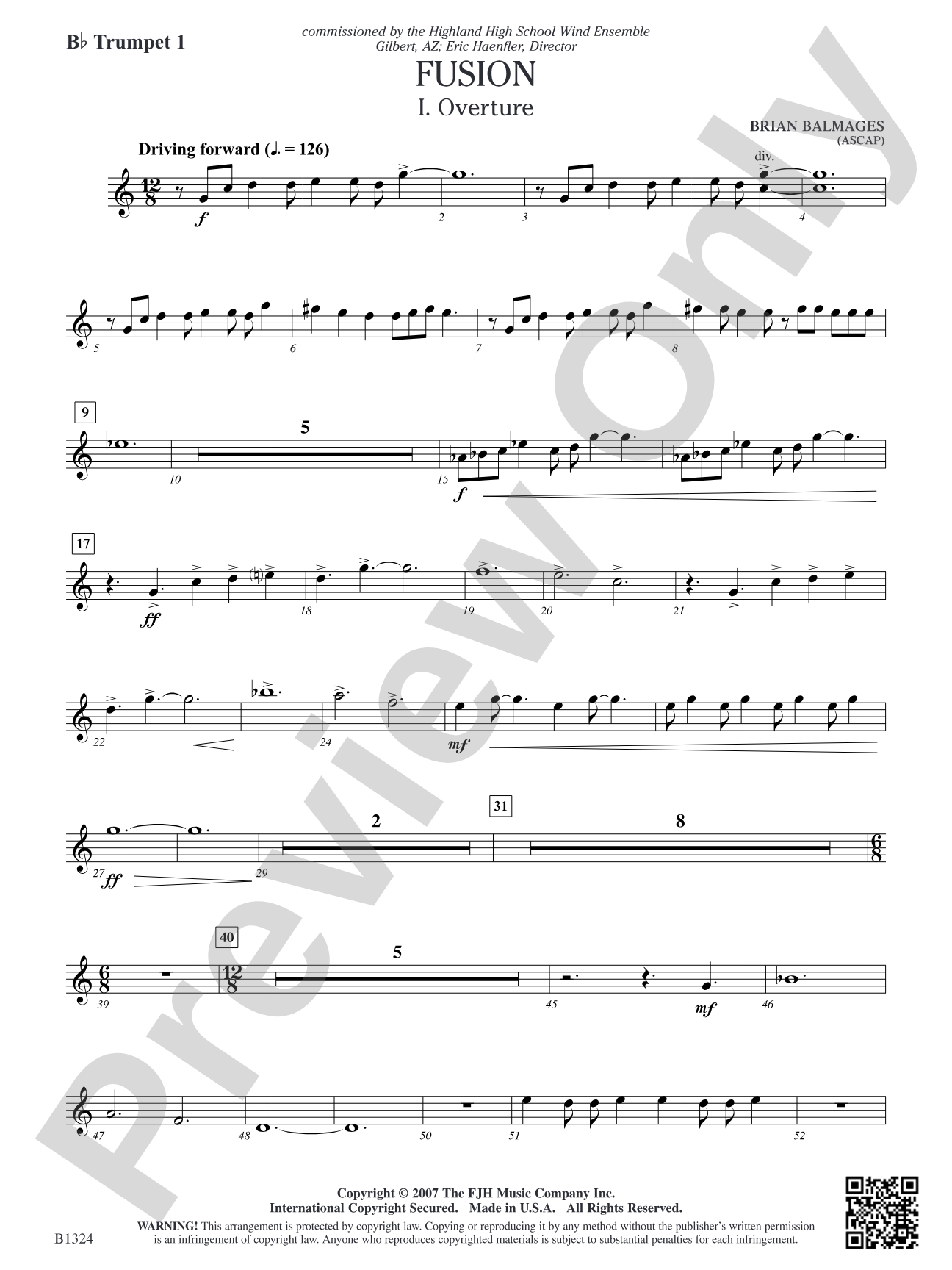 Fusion: B-flat Trumpet 1