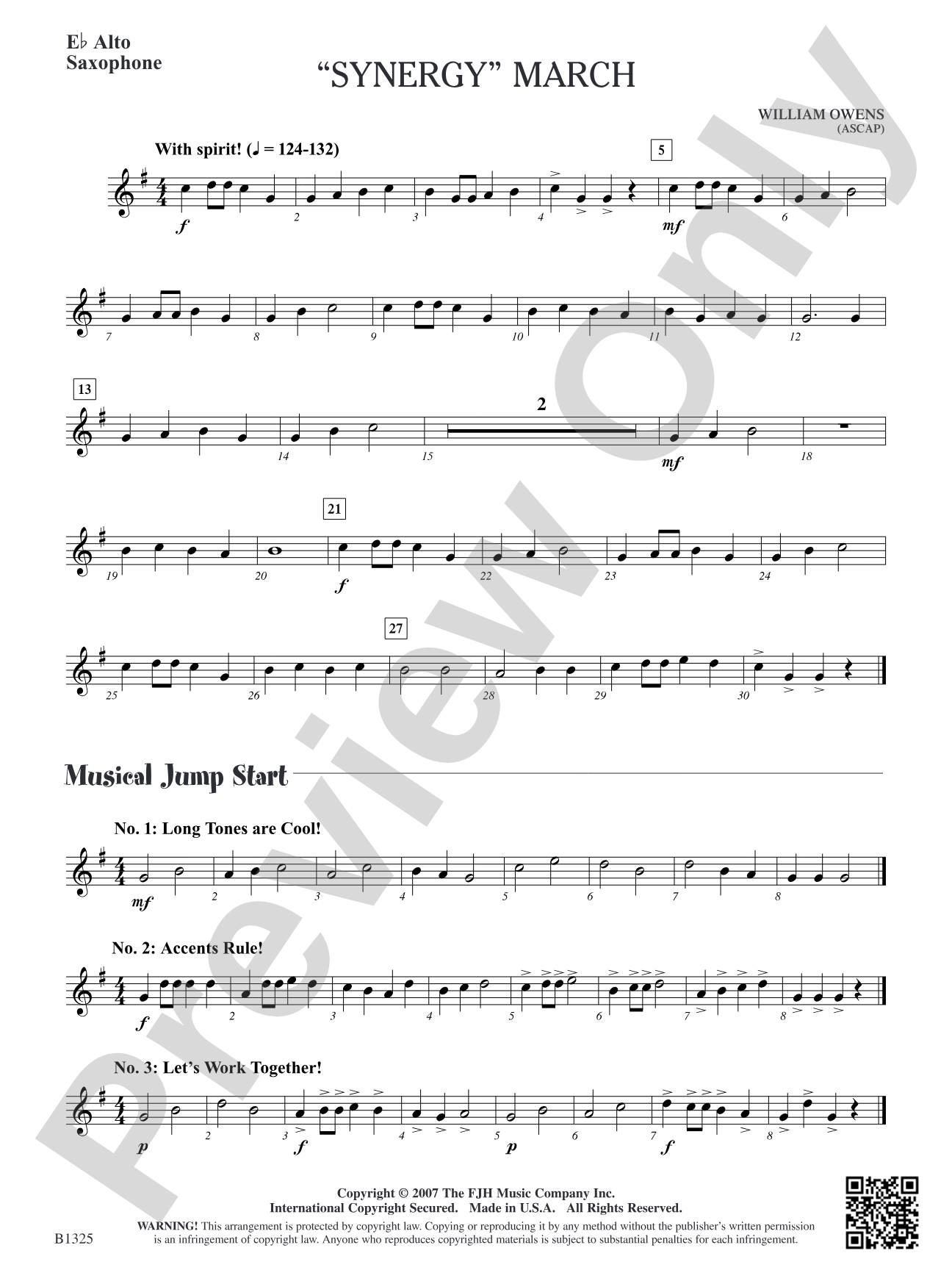 Synergy March: E-flat Alto Saxophone