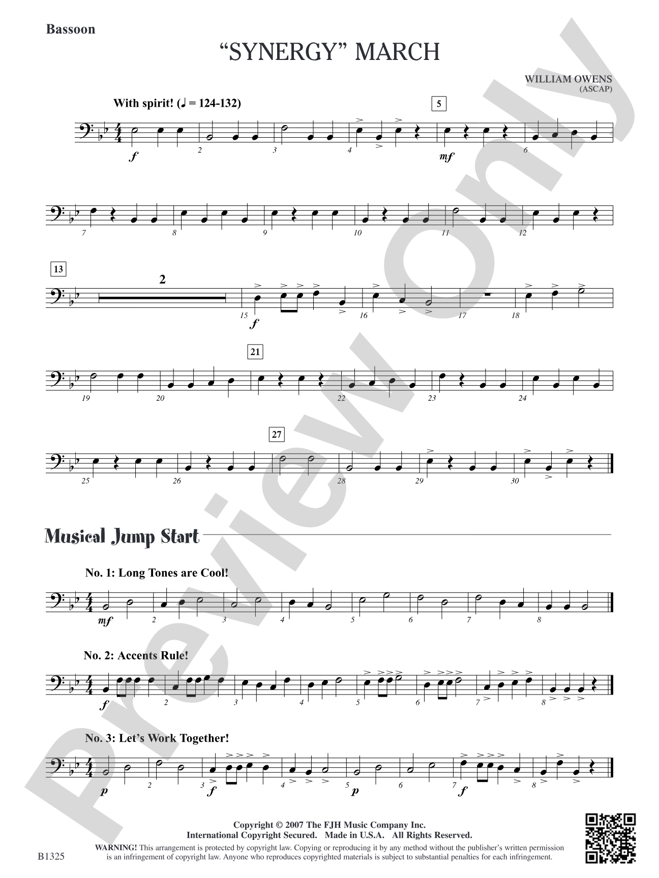 Synergy March: Bassoon