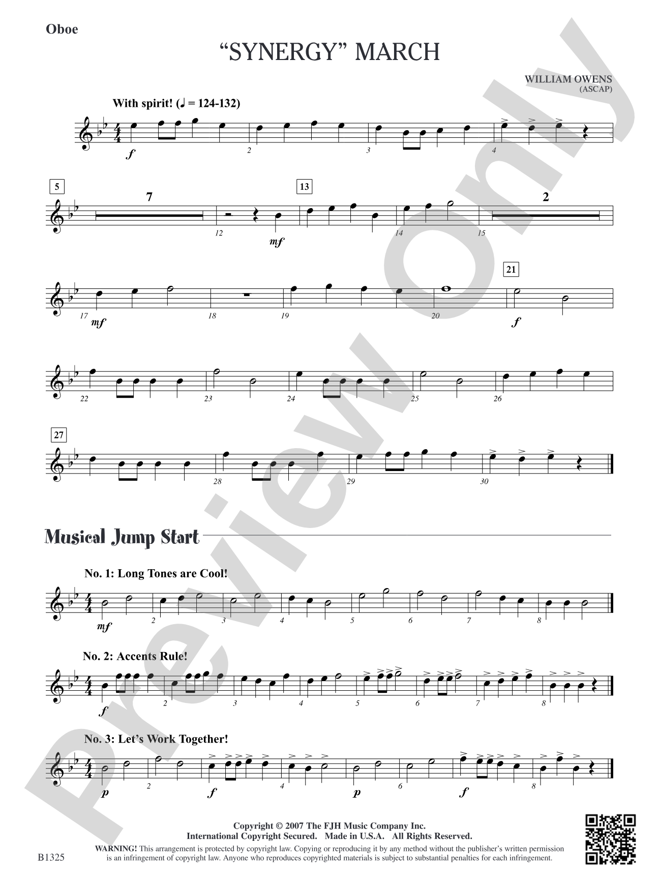 Synergy March: Oboe