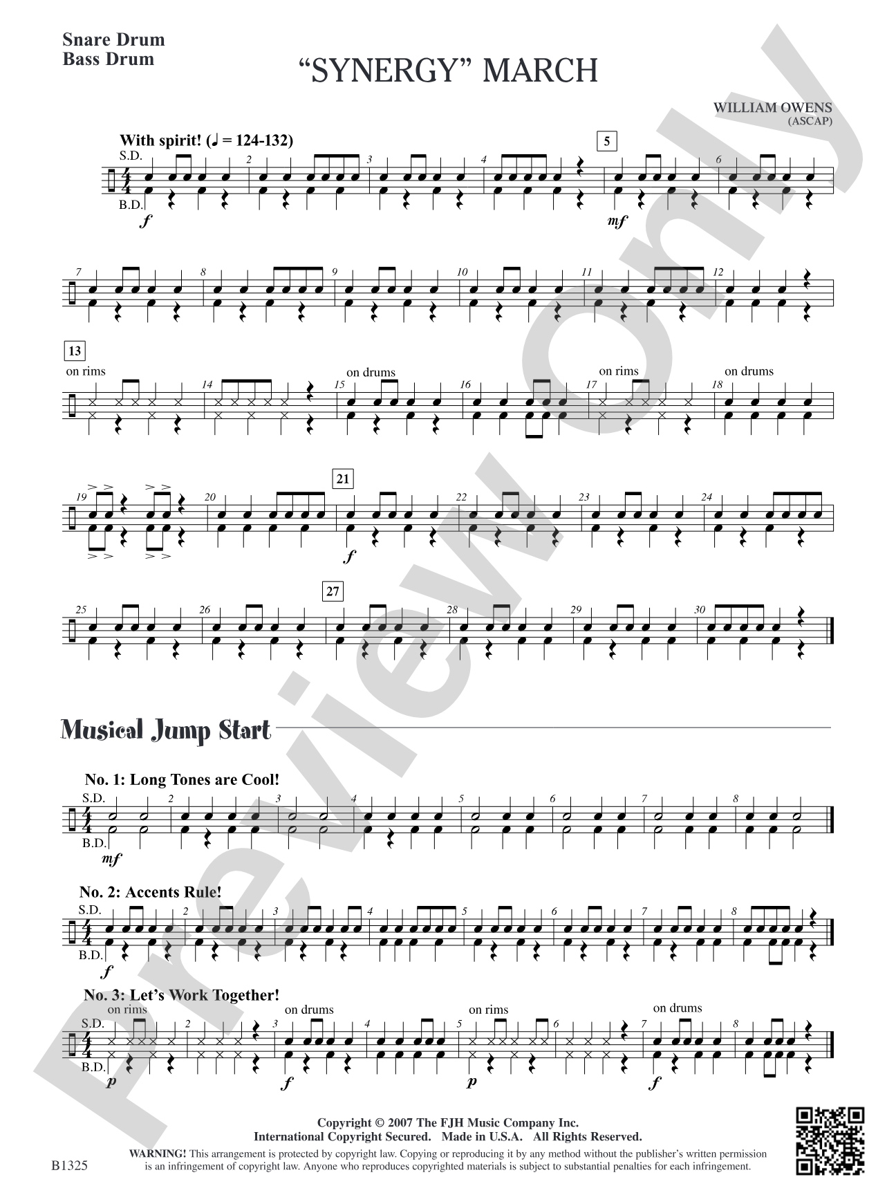 Synergy March: Snare Drum/Bass Drum