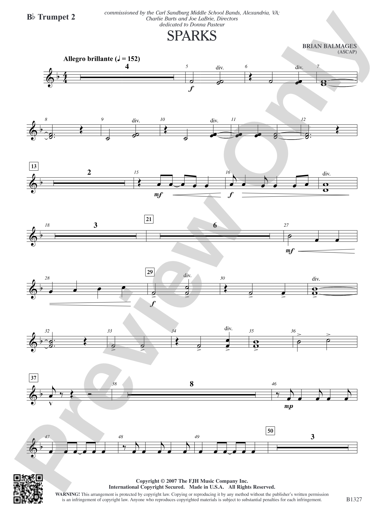 Sparks: B-flat Trumpet 2