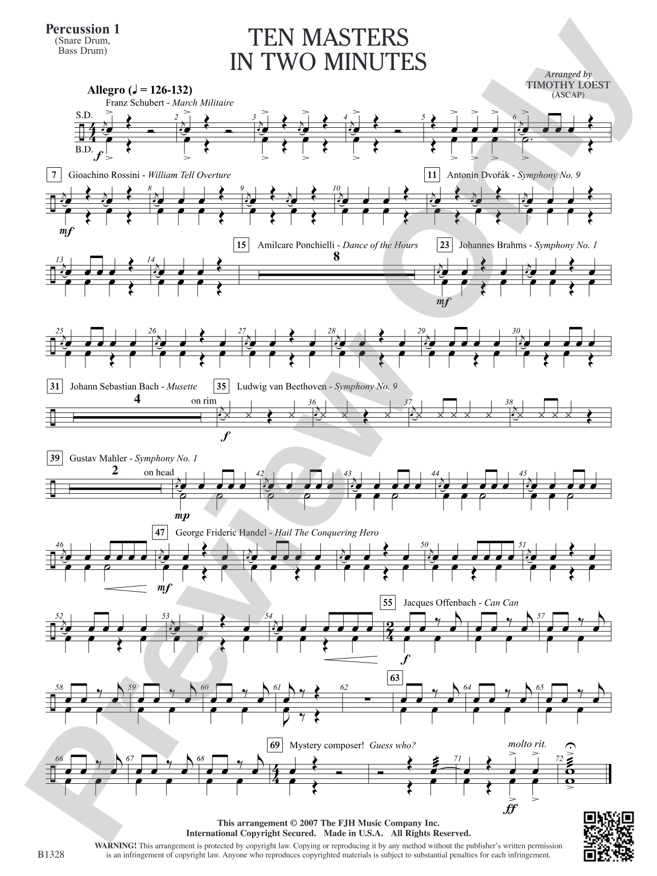 Ten Masters in Two Minutes: Percussion 1