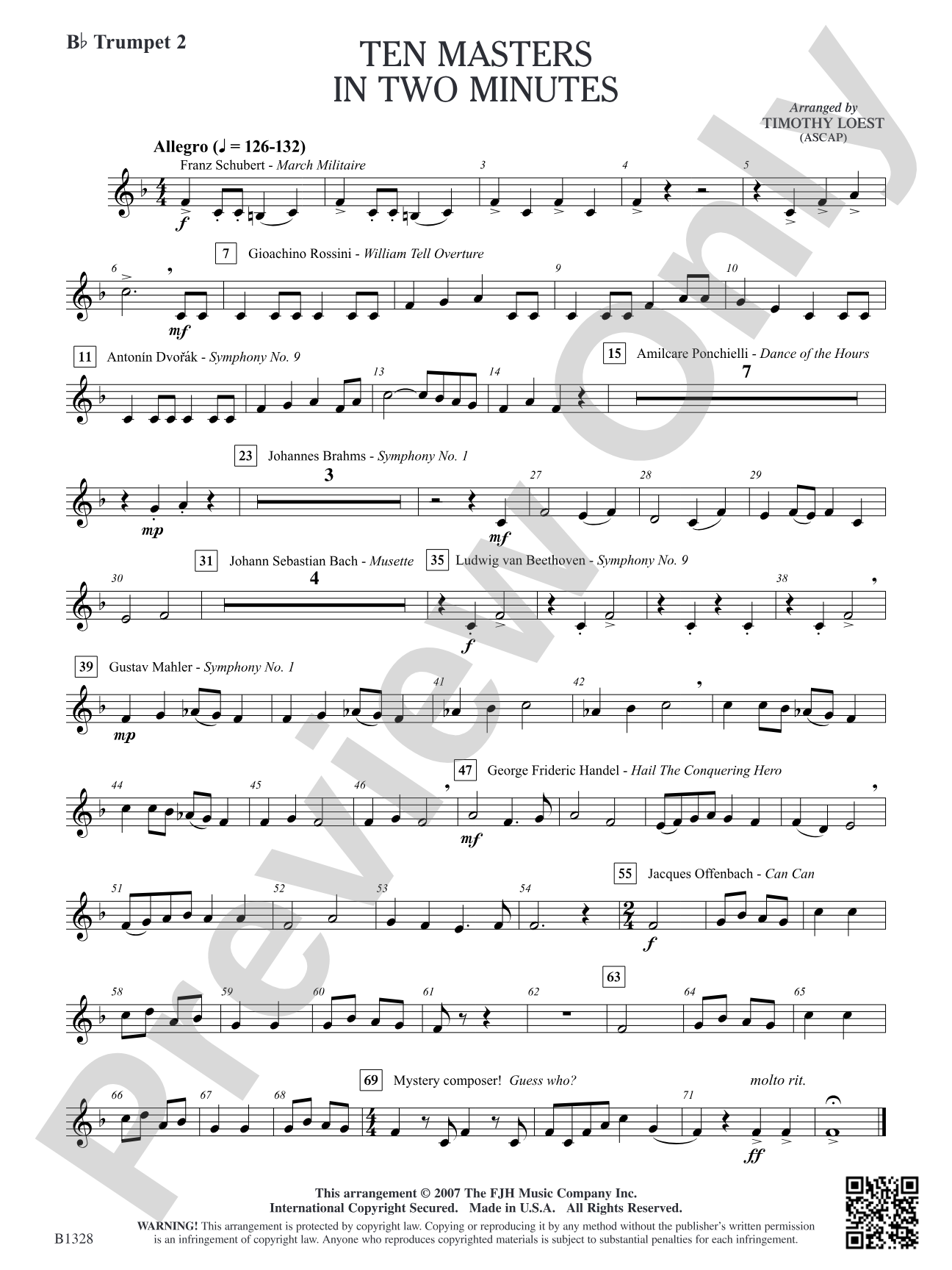 Ten Masters in Two Minutes: B-flat Trumpet 2