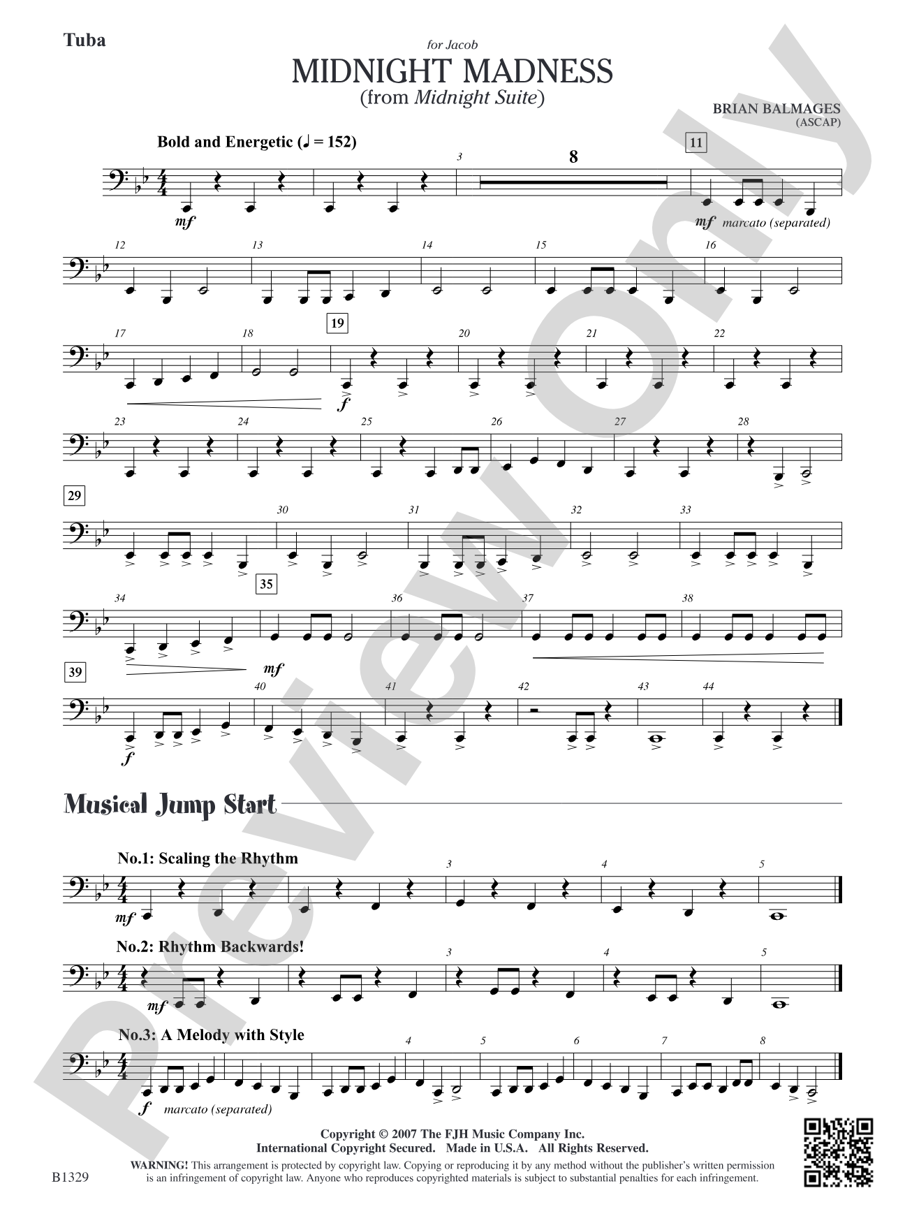 Midnight Madness (from Midnight Suite): Tuba