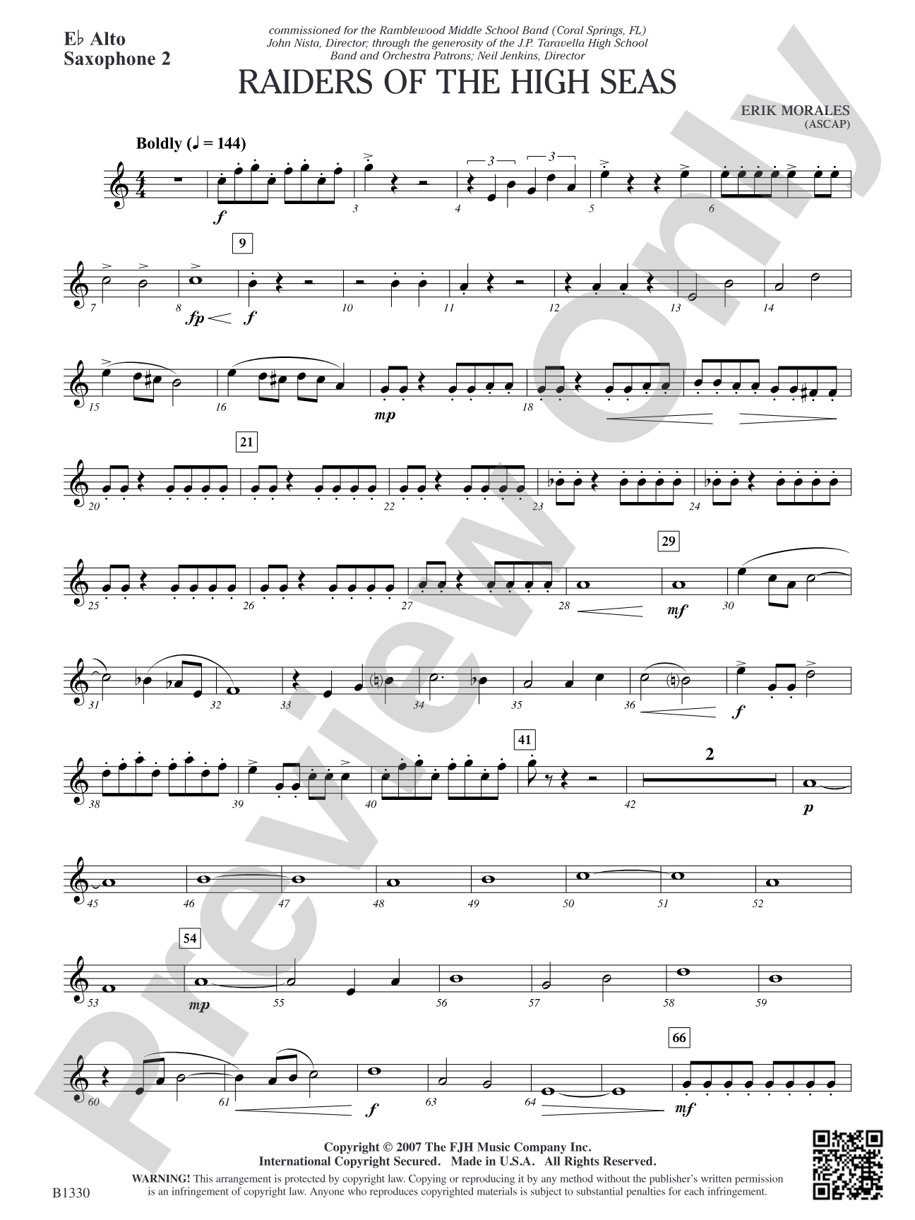 Raiders of the High Seas: E-flat Alto Saxophone 2
