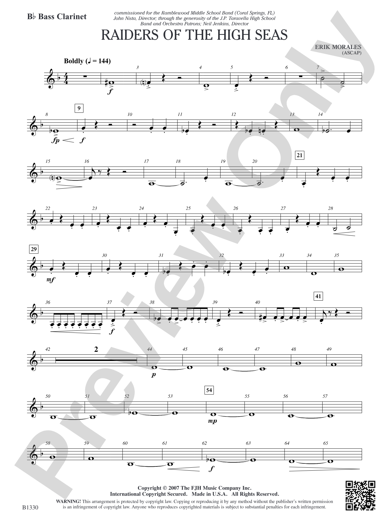 Raiders of the High Seas: B-flat Bass Clarinet