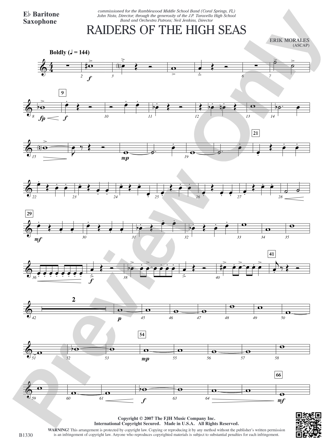 Raiders of the High Seas: E-flat Baritone Saxophone