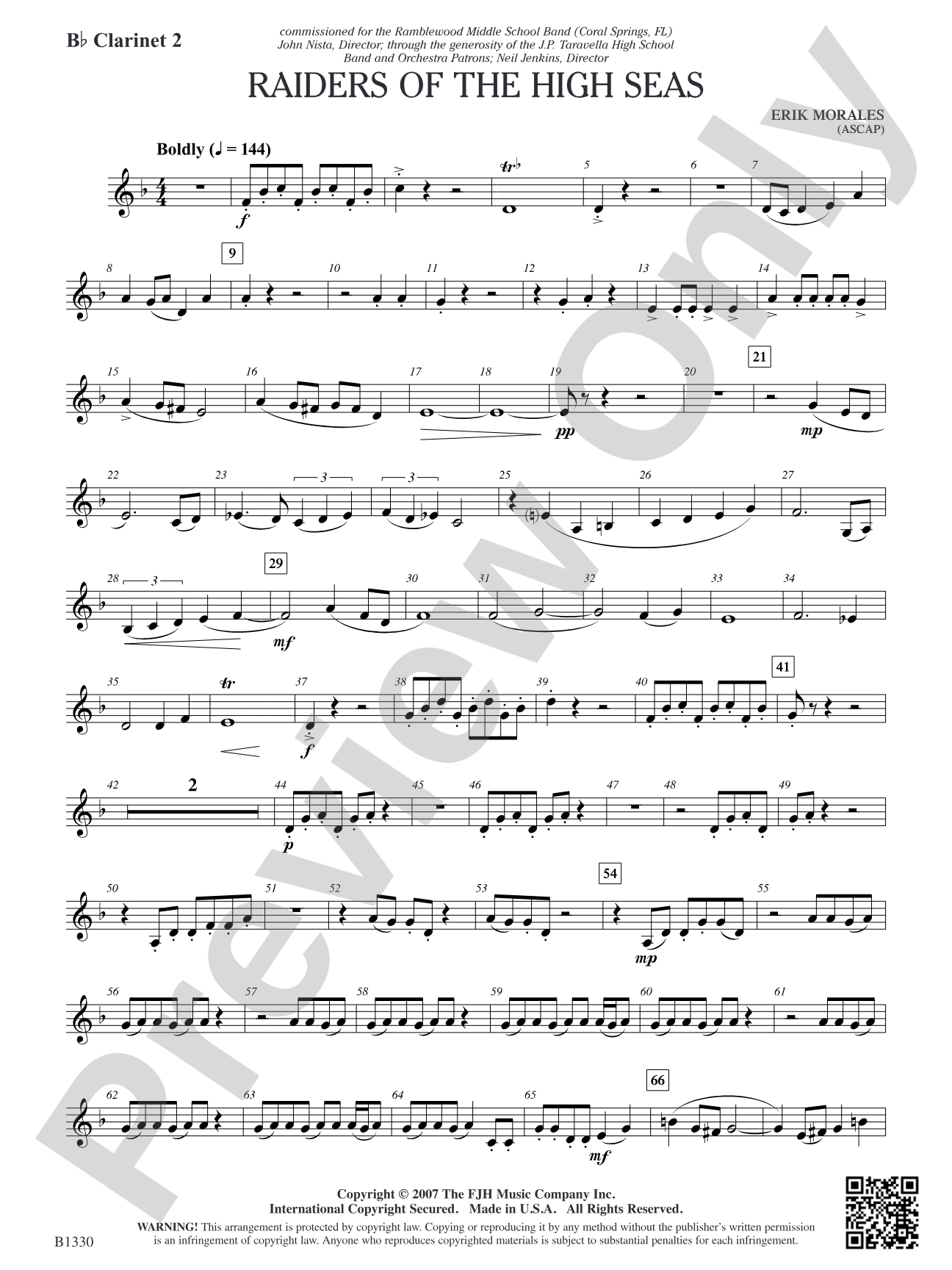 Raiders of the High Seas: B-flat Clarinet 2