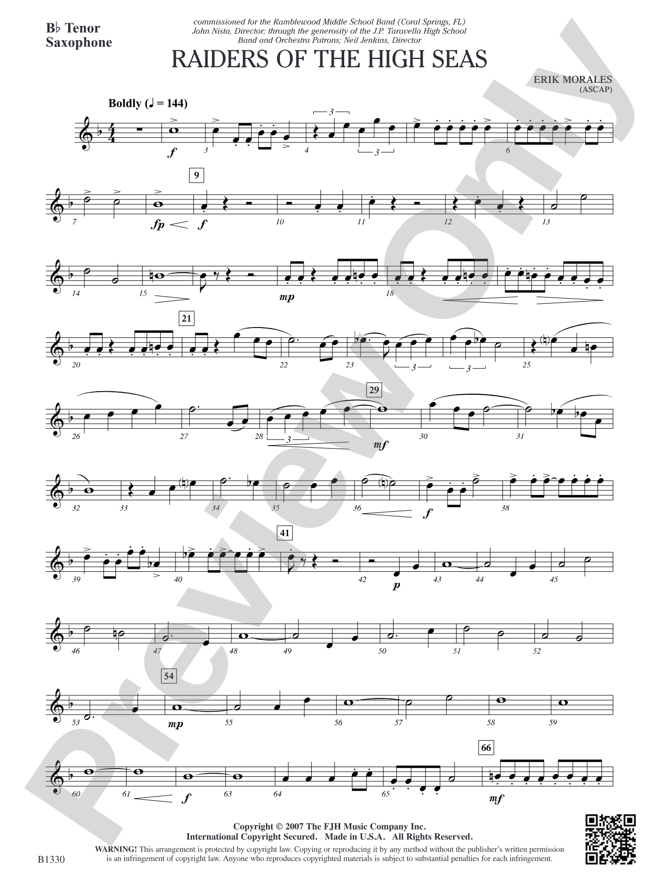 Raiders of the High Seas: B-flat Tenor Saxophone