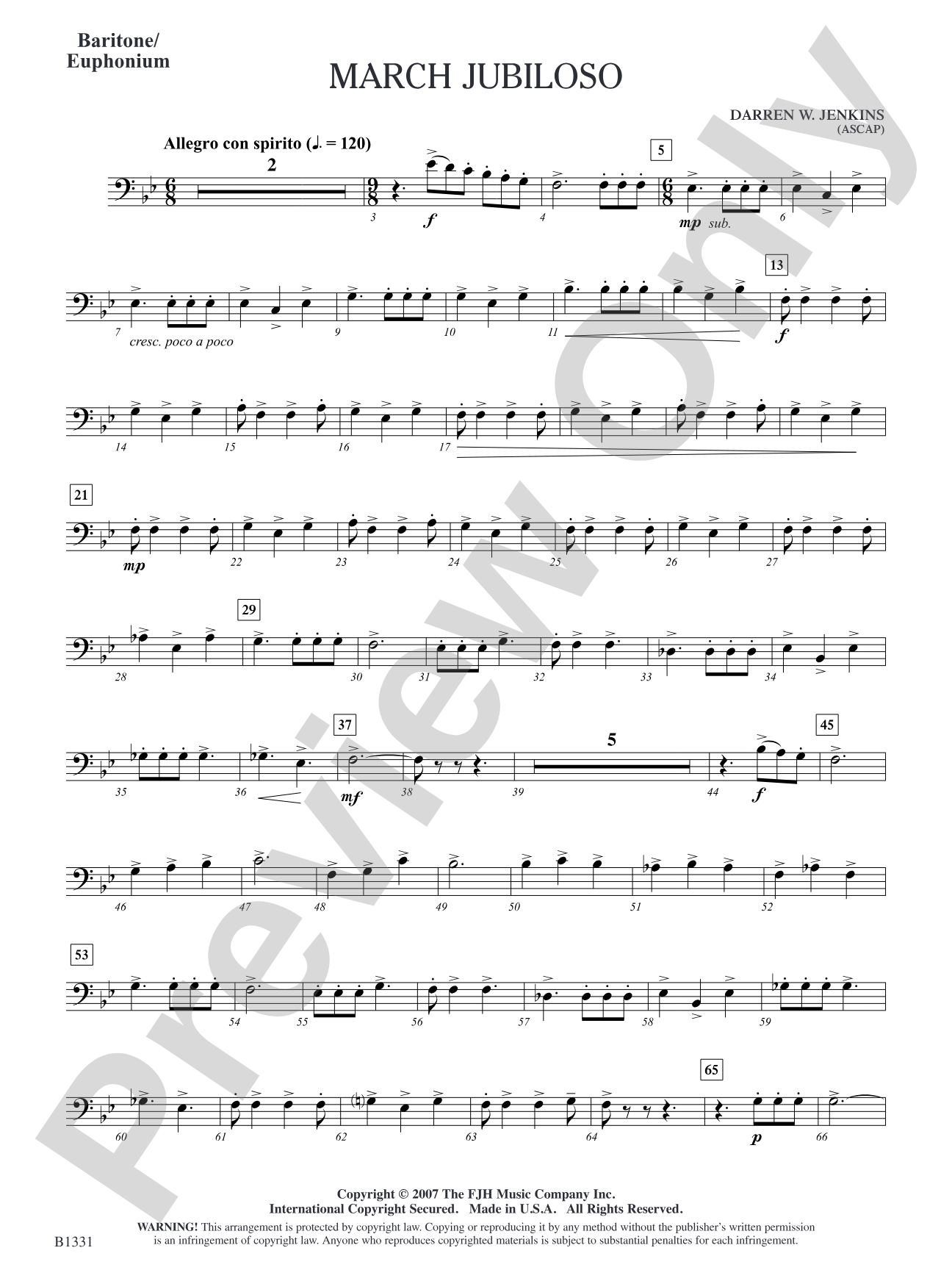 March Jubiloso: Baritone/Euphonium