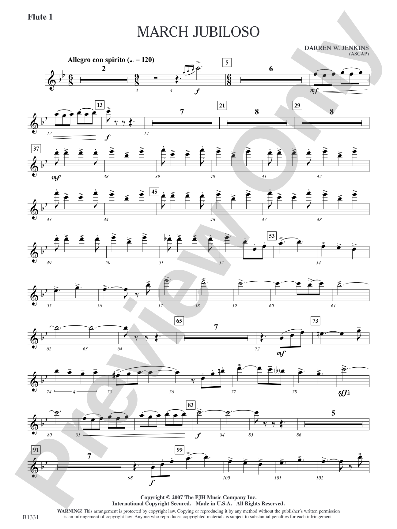 March Jubiloso: Flute 1