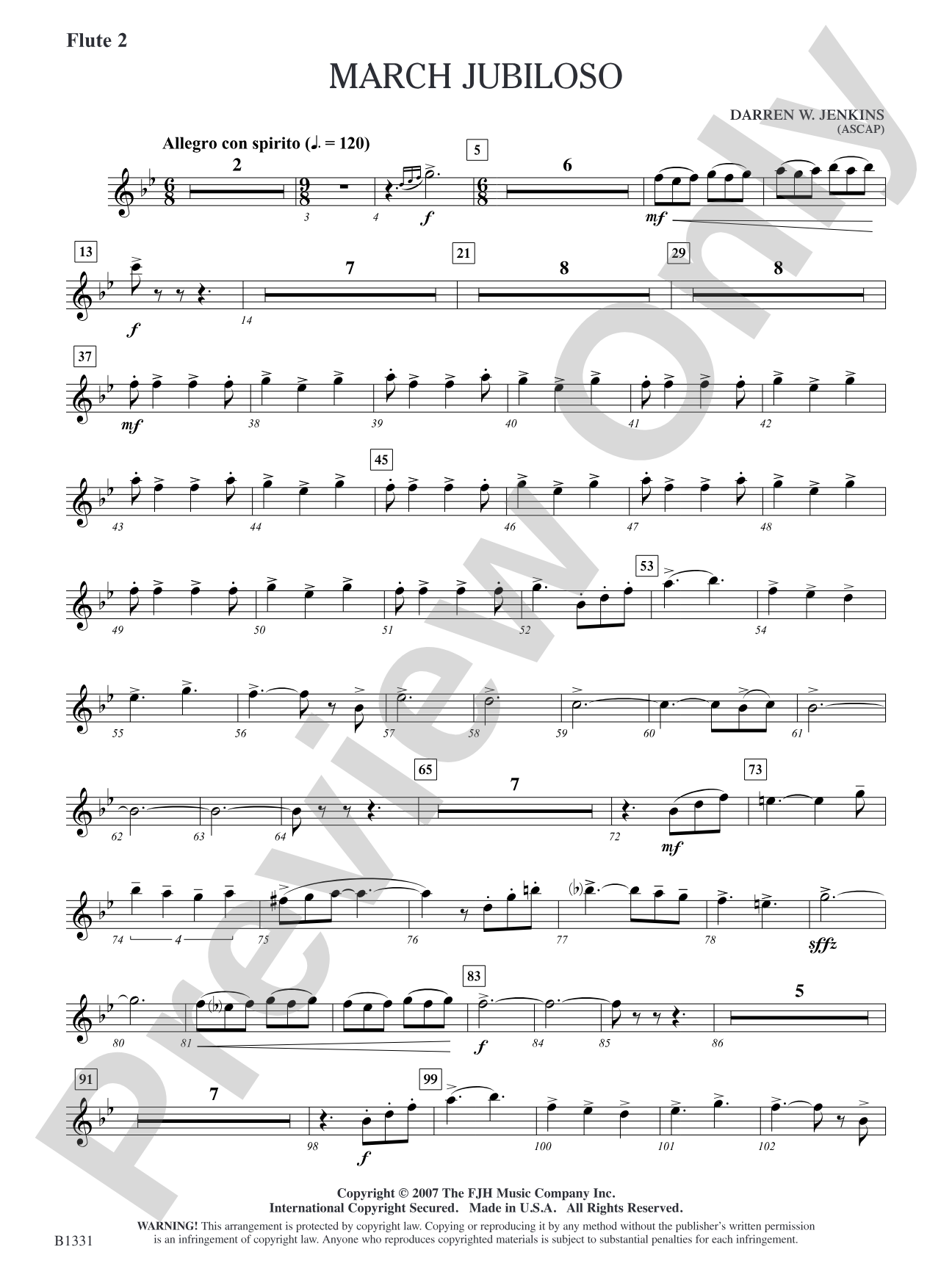 March Jubiloso: Flute 2