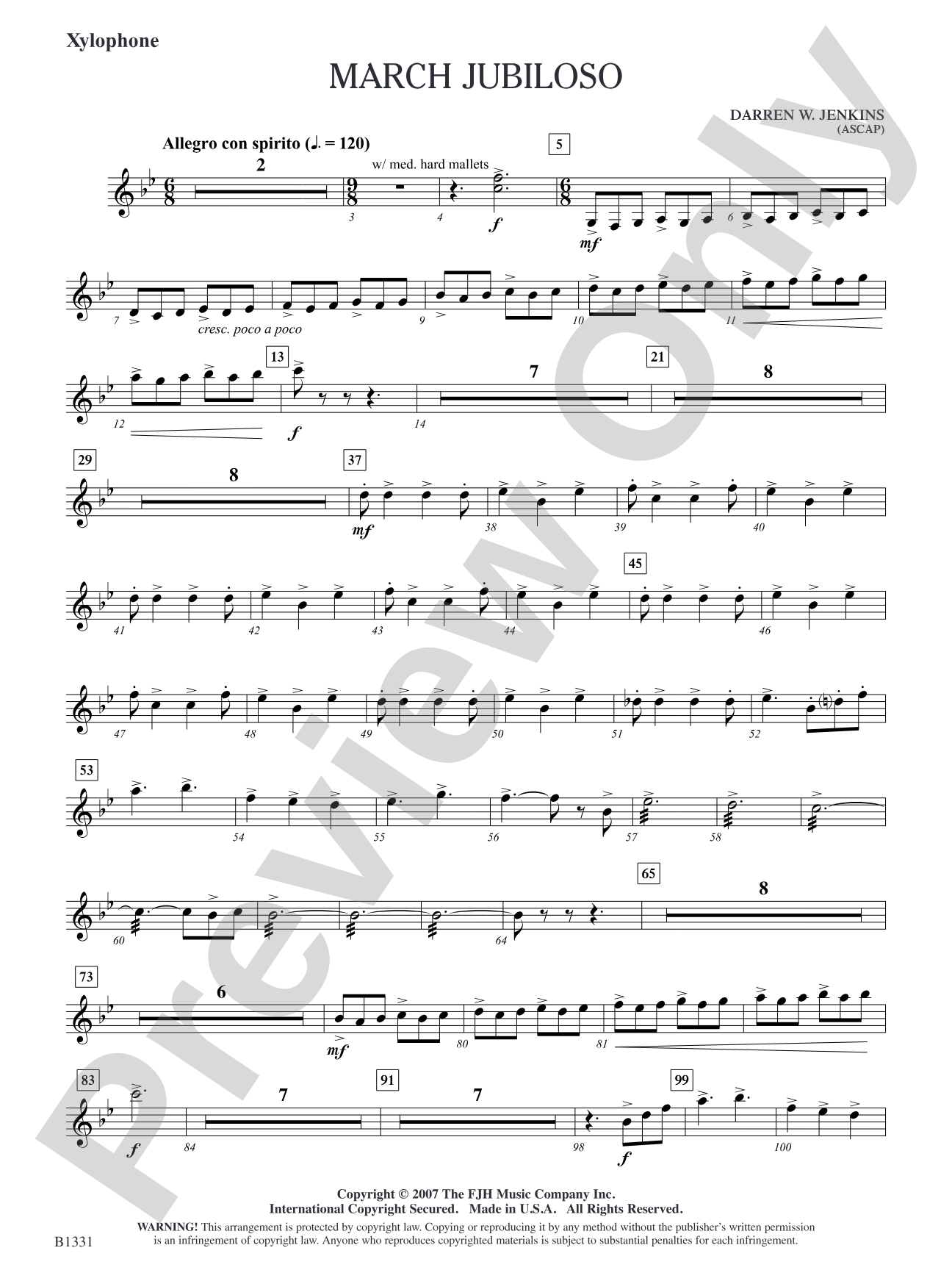 March Jubiloso: Xylophone