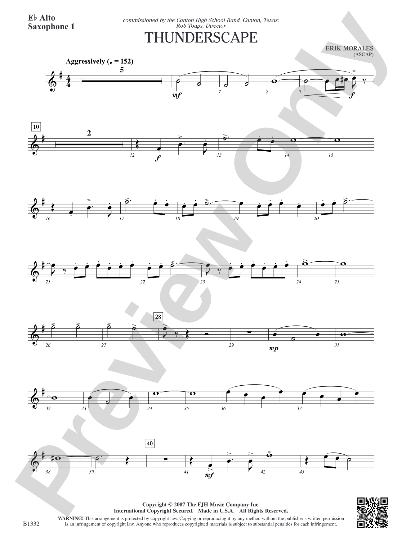Thunderscape: E-flat Alto Saxophone 1