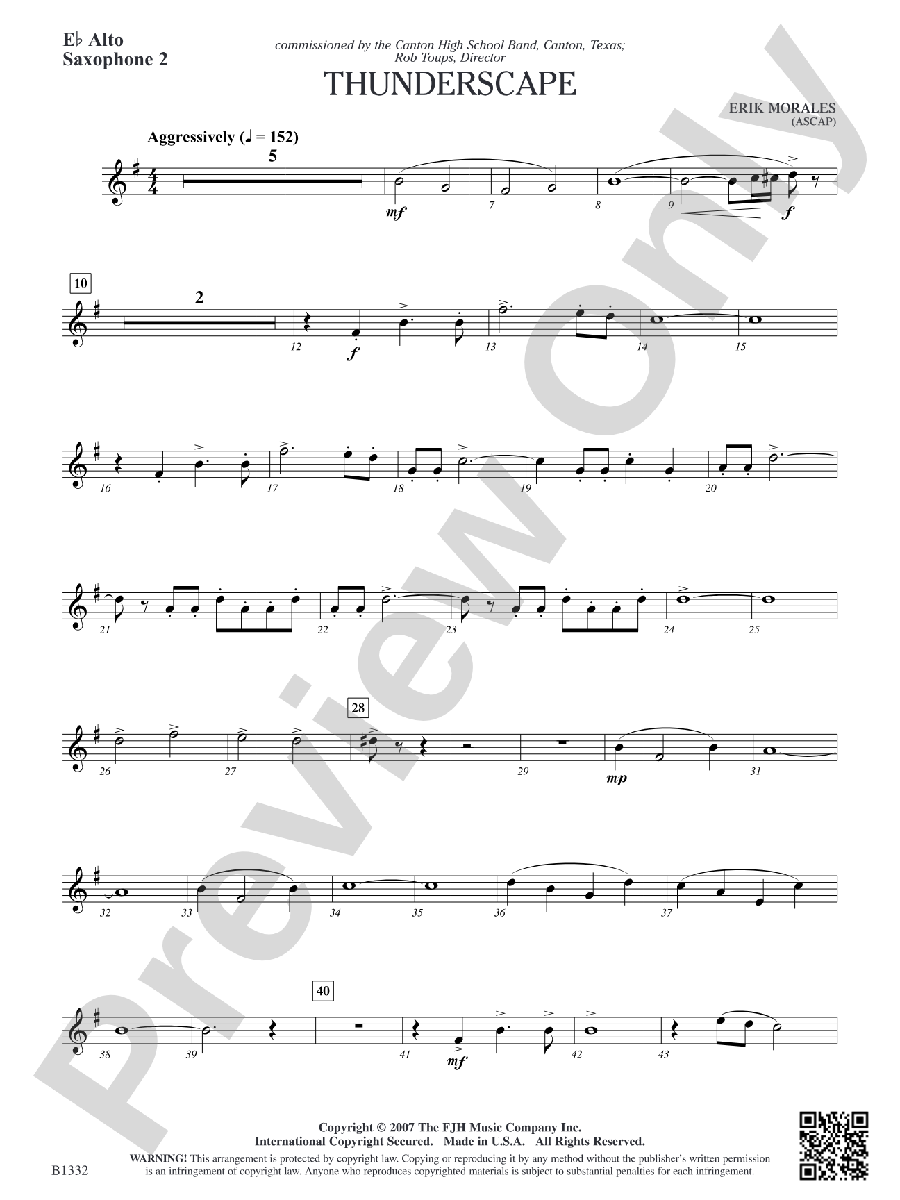 Thunderscape: E-flat Alto Saxophone 2