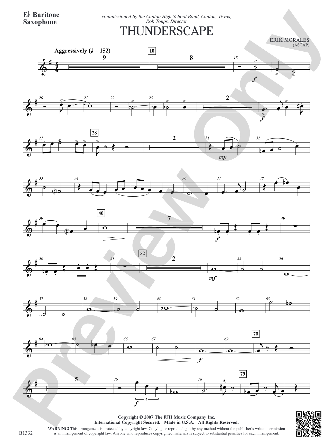 Thunderscape: E-flat Baritone Saxophone