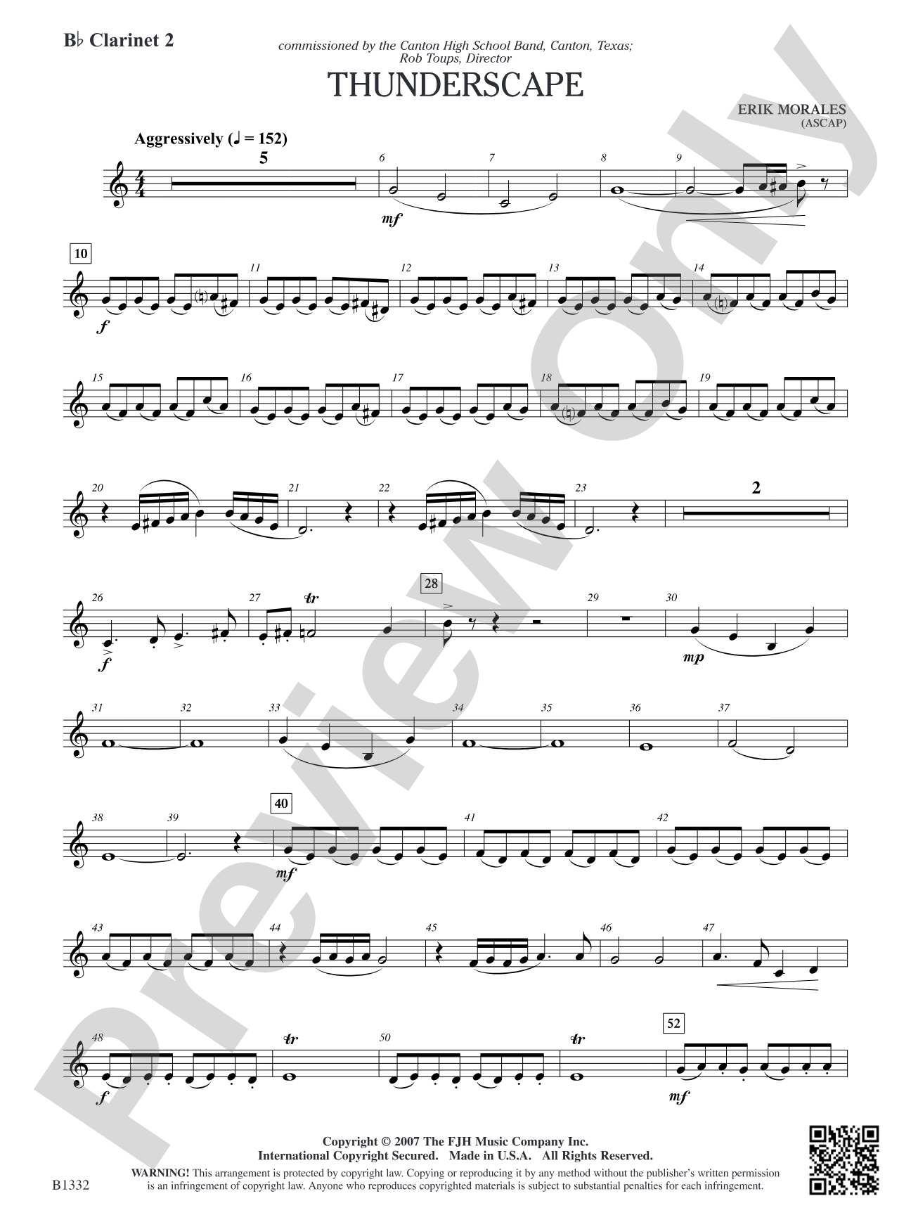 Thunderscape: B-flat Clarinet 2