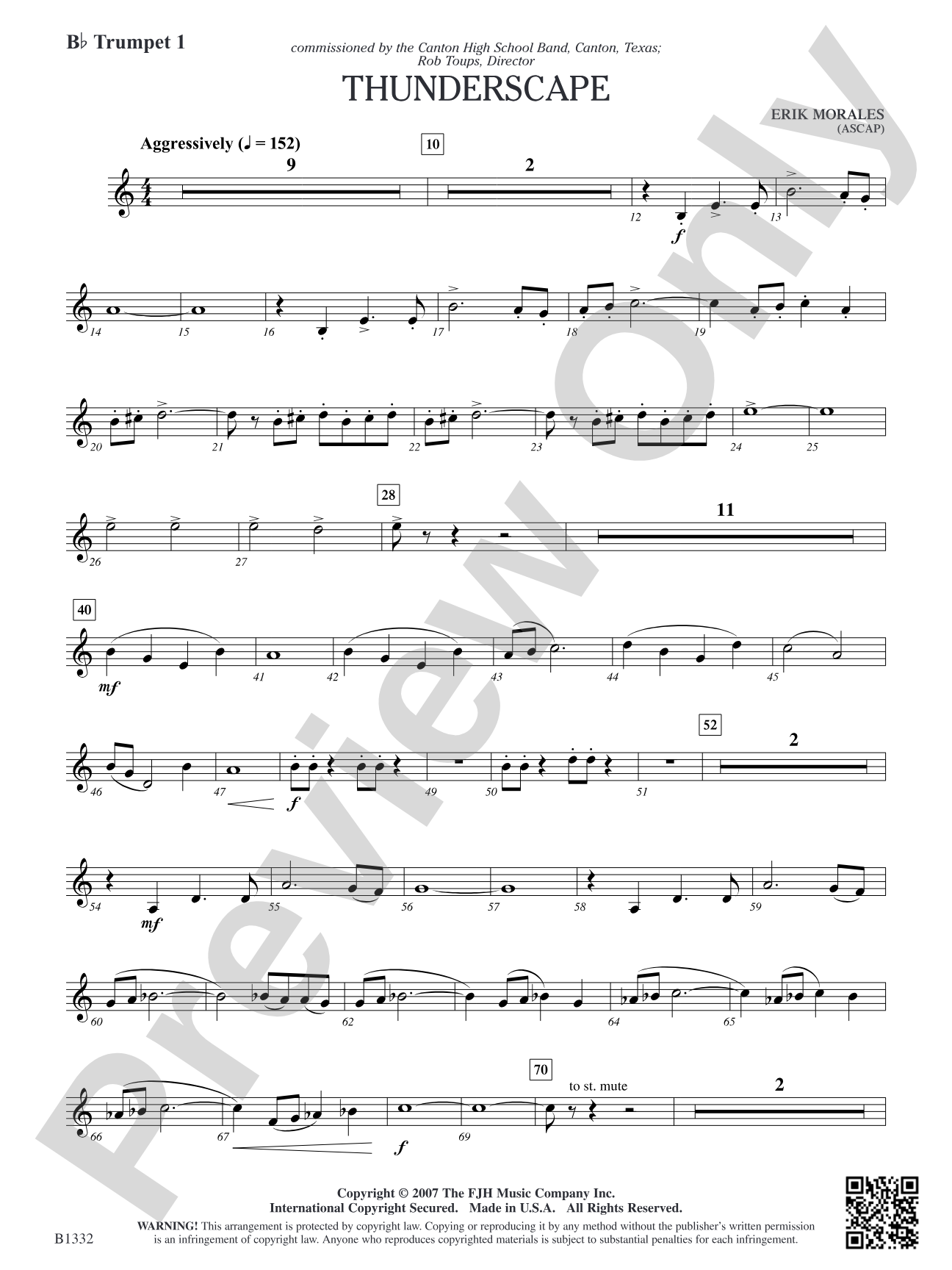 Thunderscape: B-flat Trumpet 1