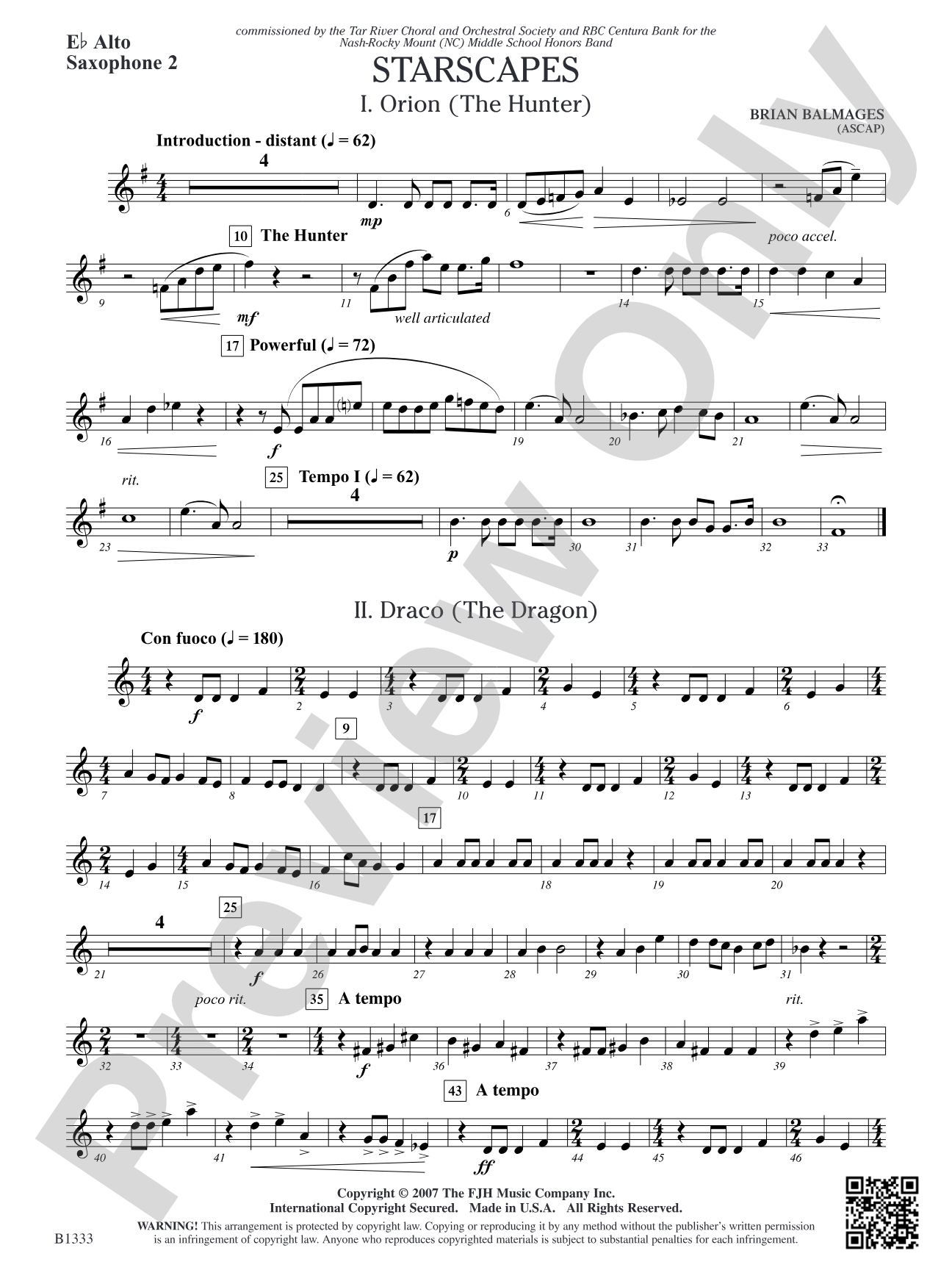 Starscapes: E-flat Alto Saxophone 2