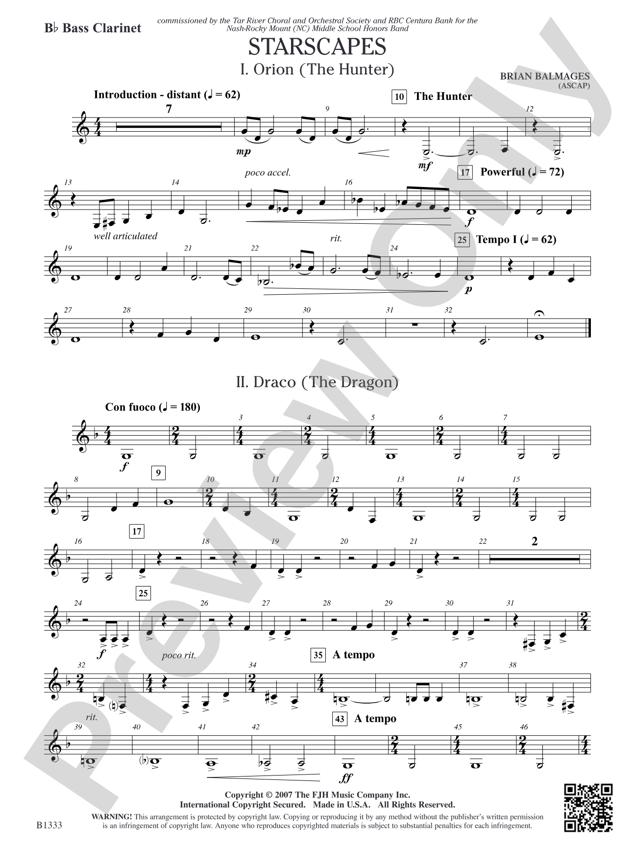 Starscapes: B-flat Bass Clarinet