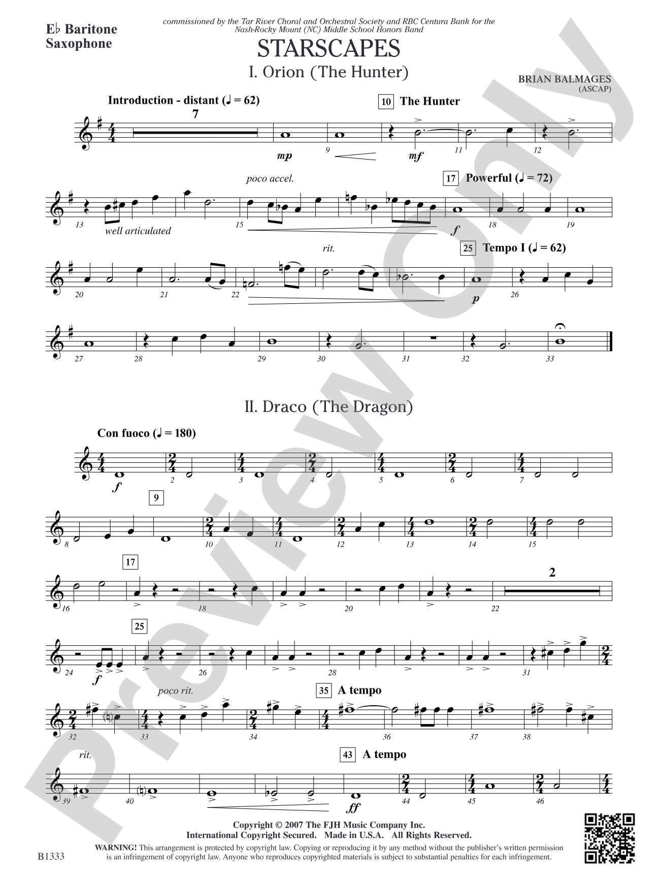 Starscapes: E-flat Baritone Saxophone