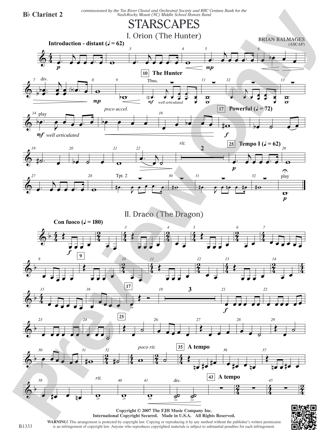 Starscapes: B-flat Clarinet 2